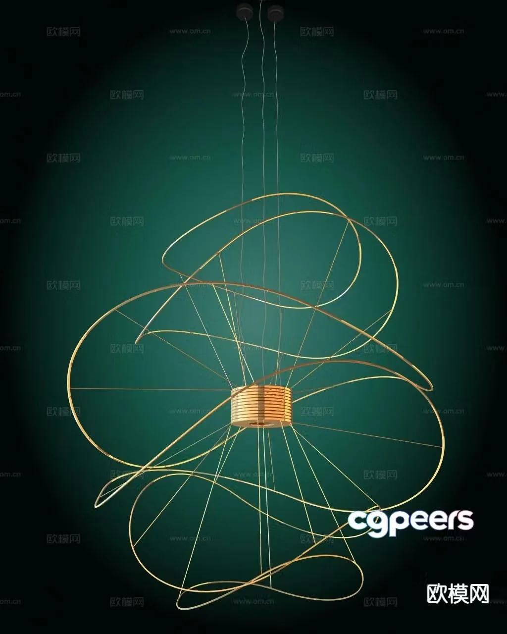Light luxury chandelier art chandelier 3d model