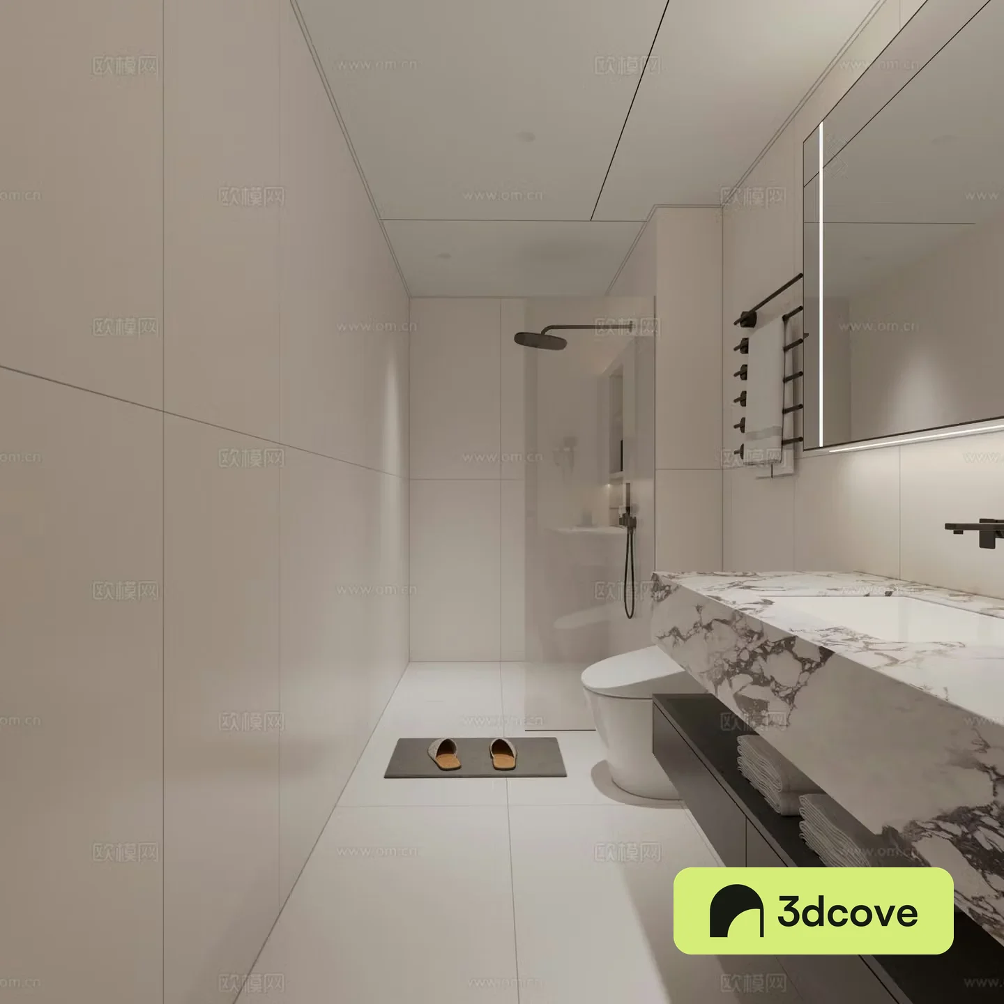 Modern minimalist bathroom