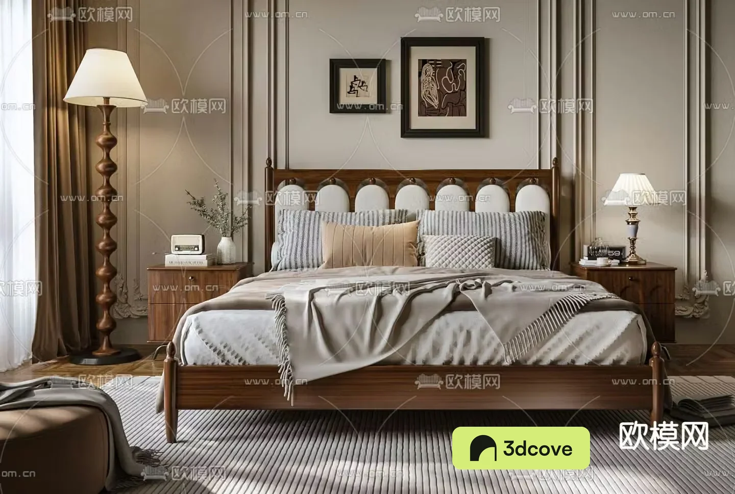 Medieval style double bed