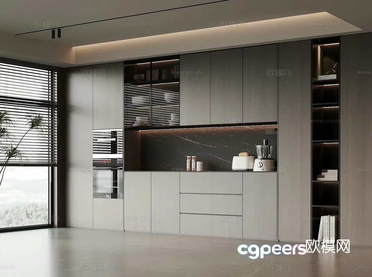 Modern Italian wine cabinet sideboard 3D model