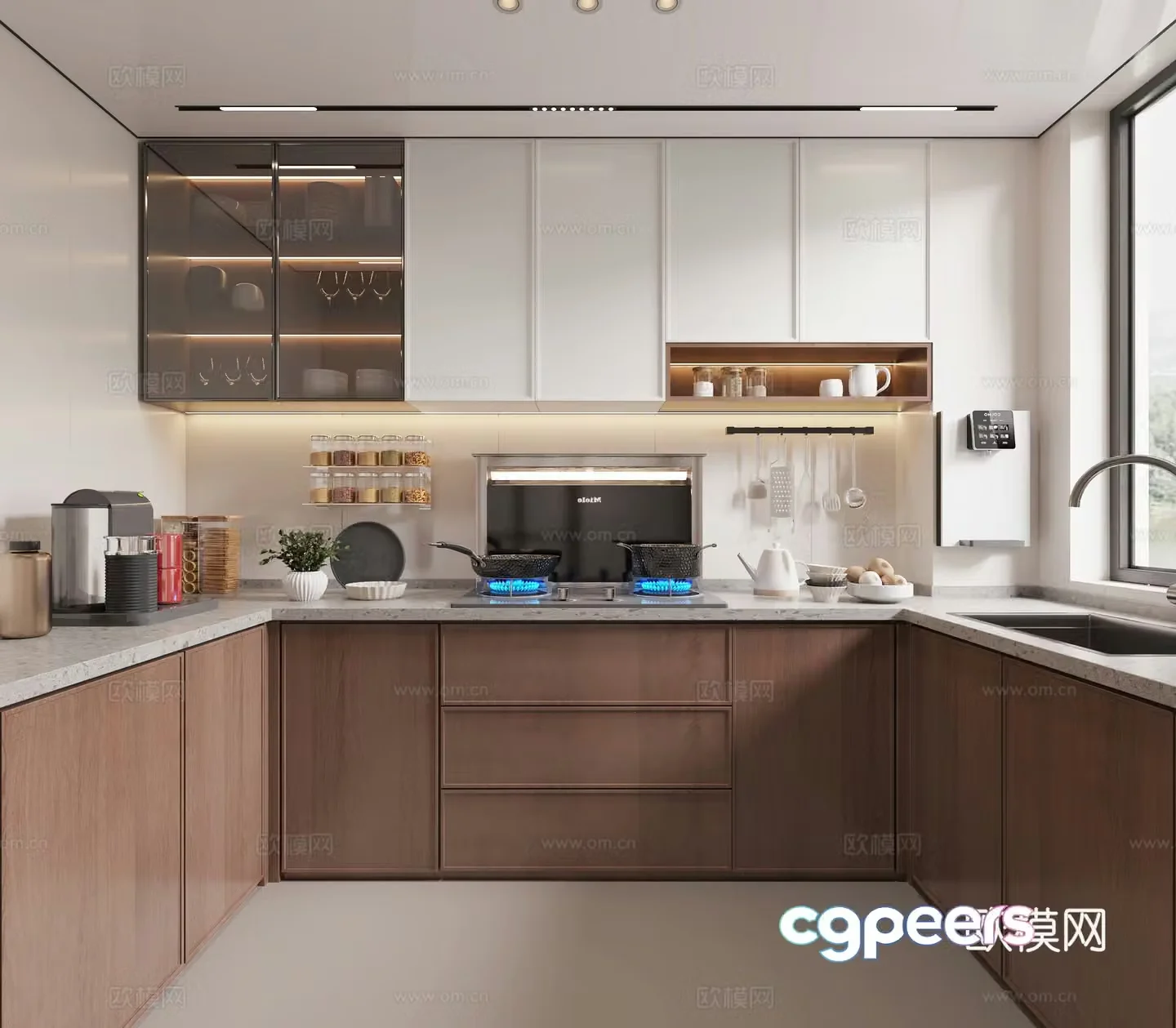 Wasabi Middle Style Kitchen 3D Model