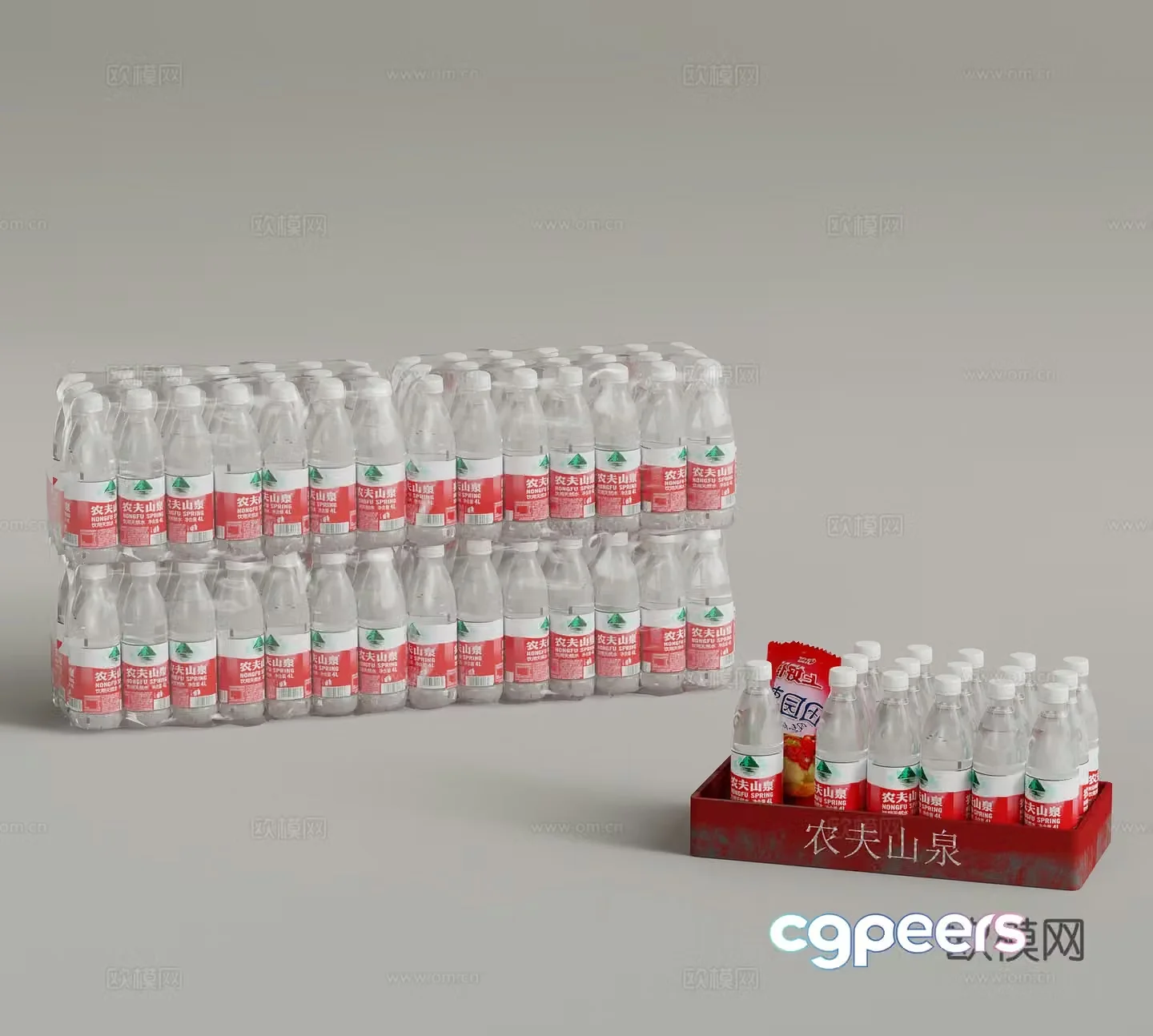 Mineral water Modern drinking water 3D model