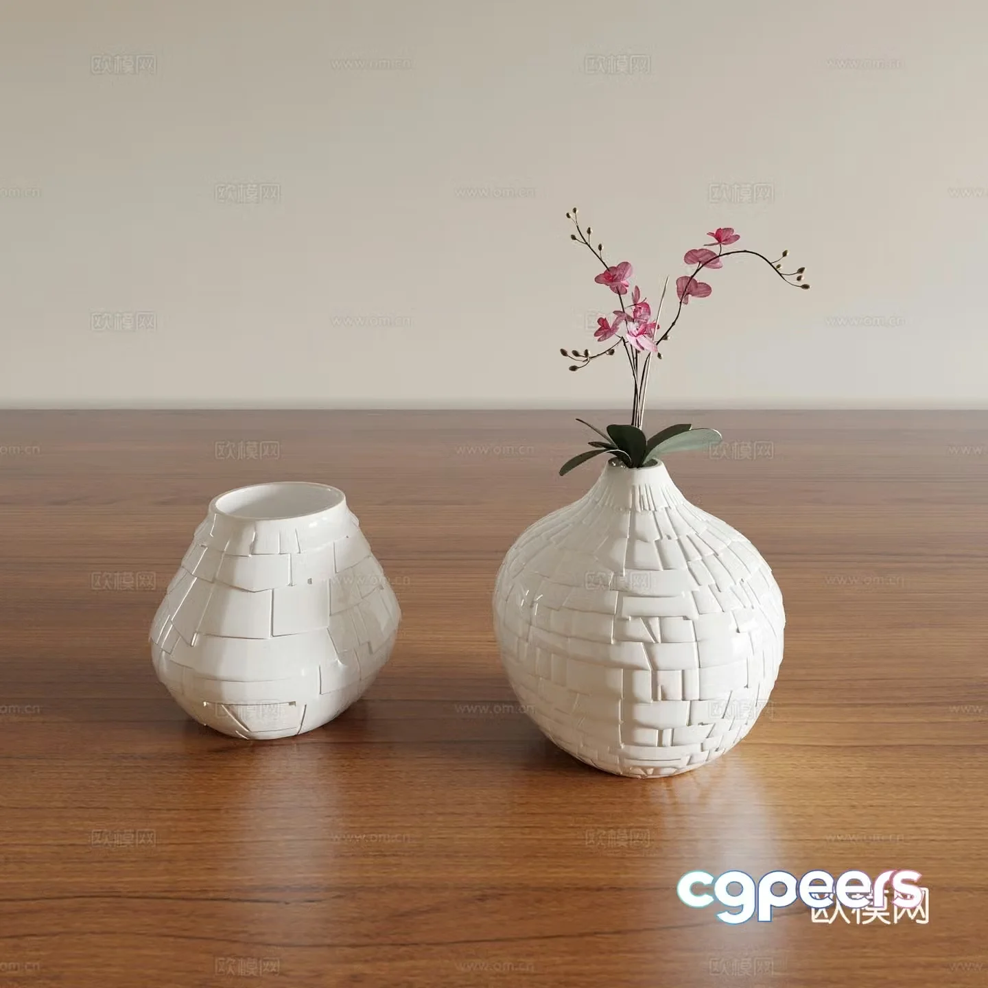 Vase Flower Art Flower Arrangement Green Plant Bonsai Pot Plant Indoor Green Plant Plant Ornament 3D Model