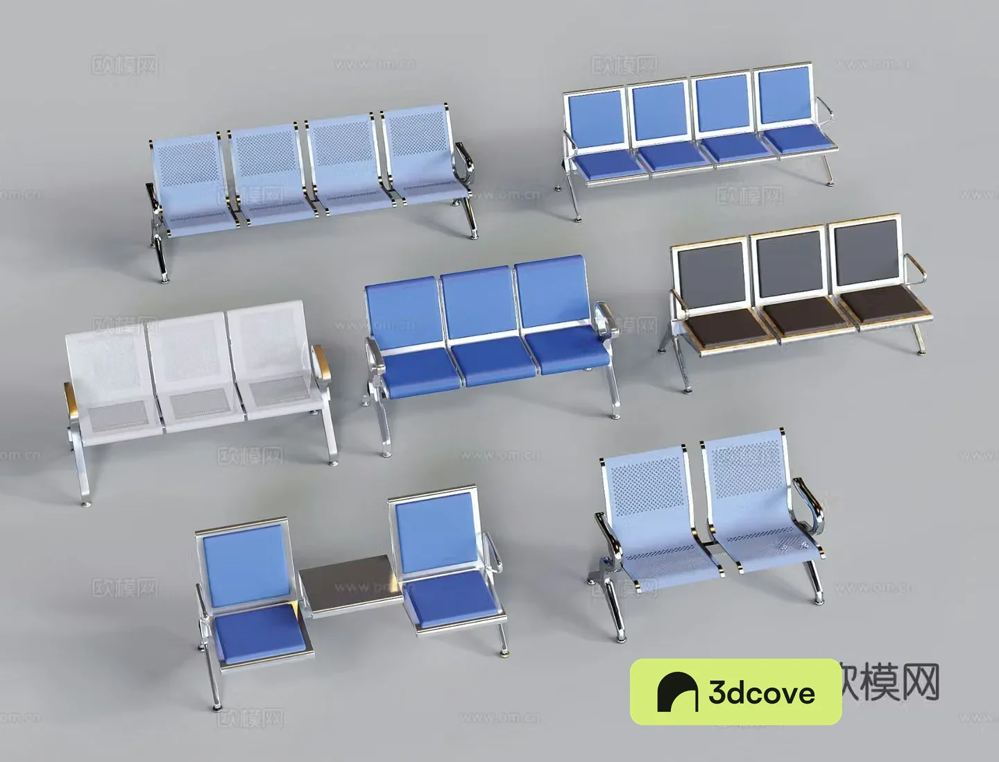 Modern multi-person row chairs waiting chairs long row chairs one-piece row chairs