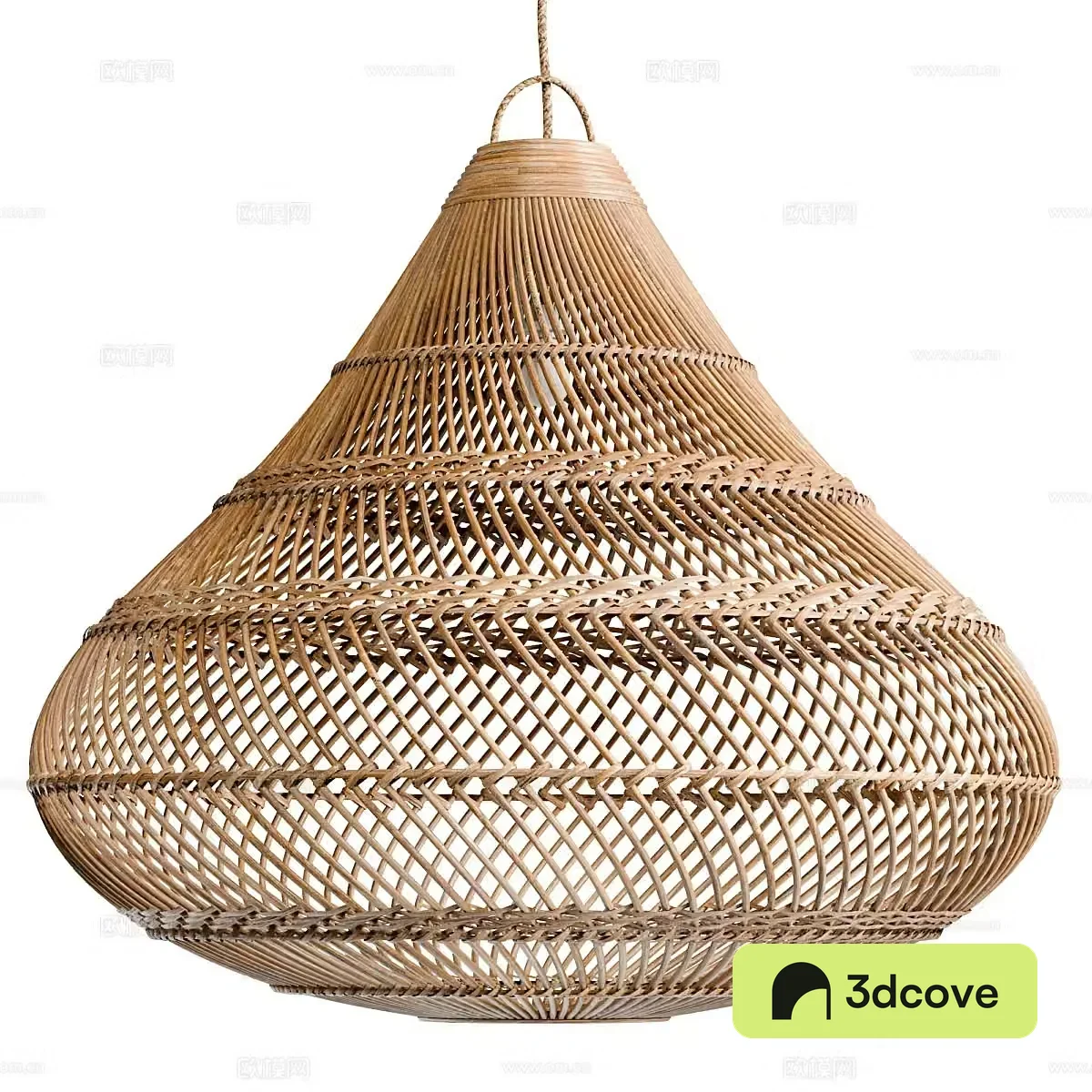 New Chinese Wasabi Drop Natural Chandelier 3D Model