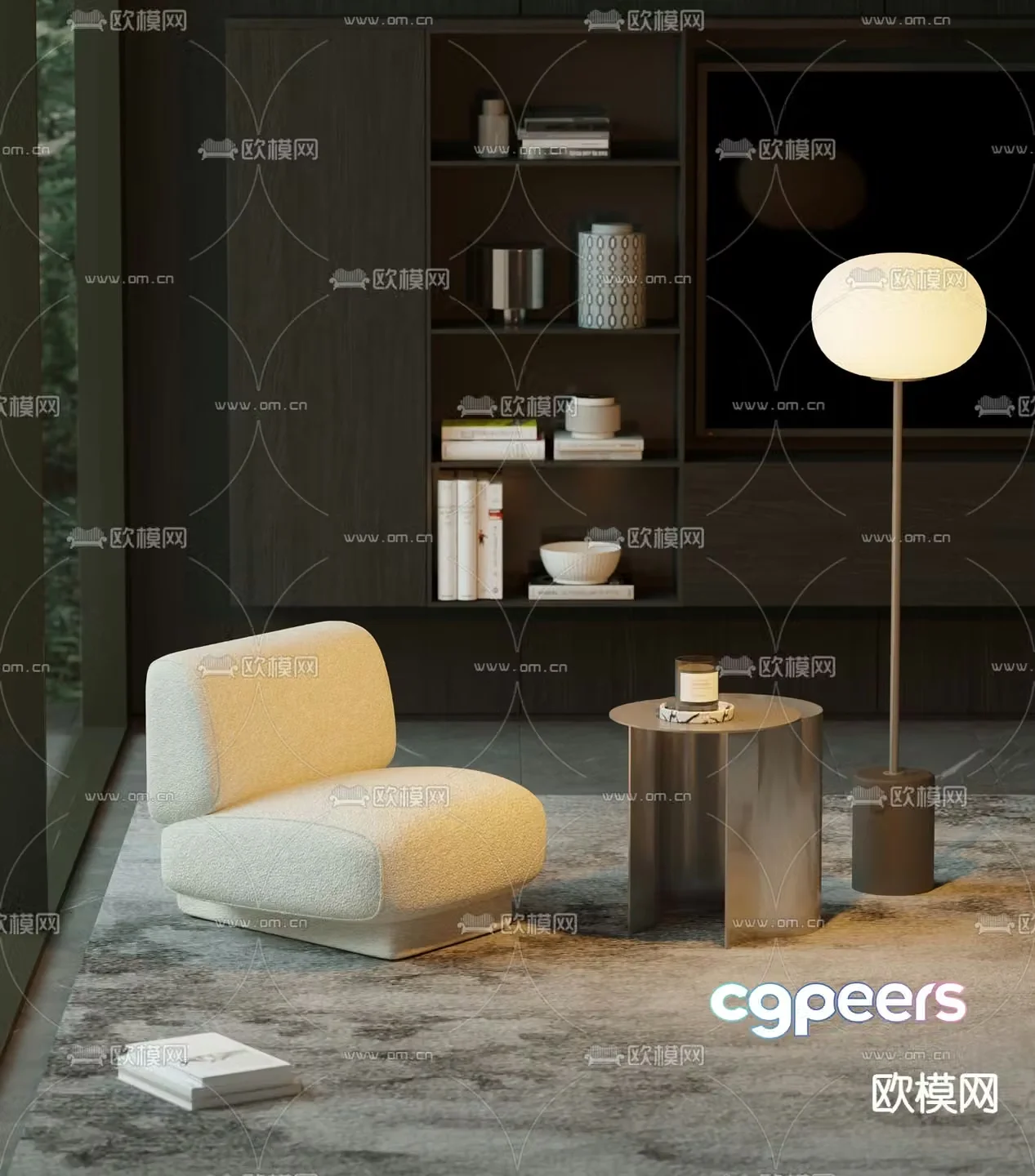 Modern single sofa 3d model