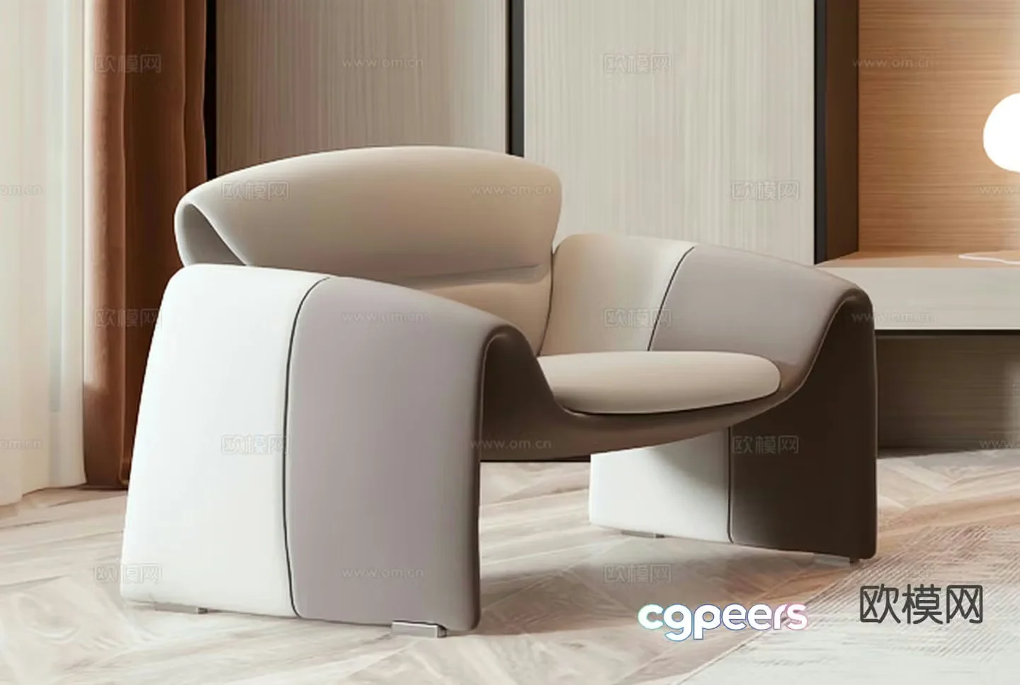 Modern chair leisure chair 3d model