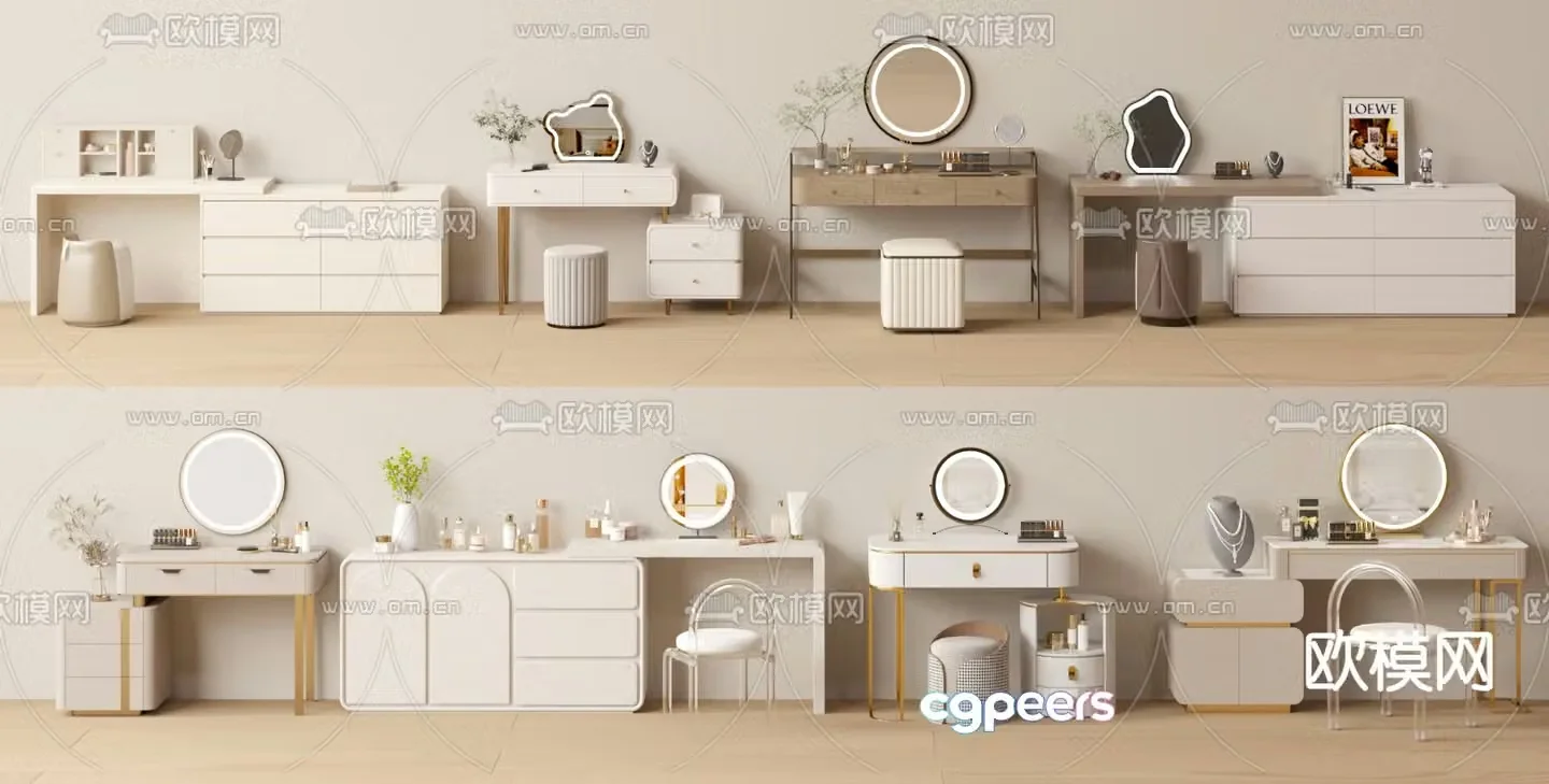 Modern dressing table 3d model