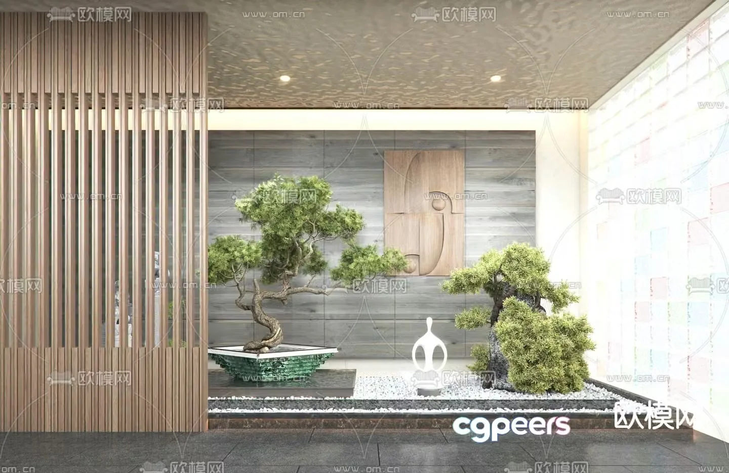Lobby installation landscape sketch 3D model