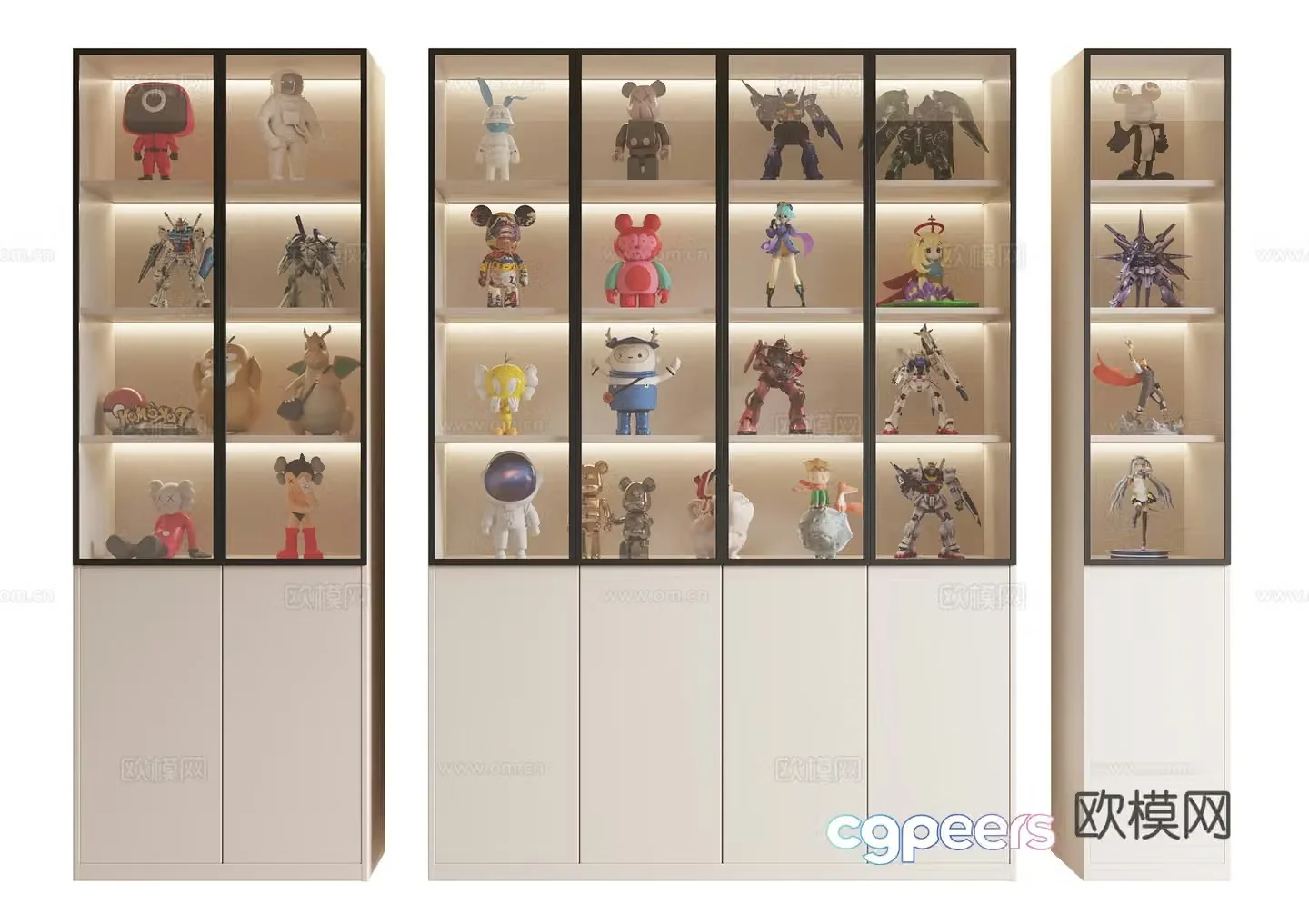 Figure cabinet doll doll ornaments 3d model