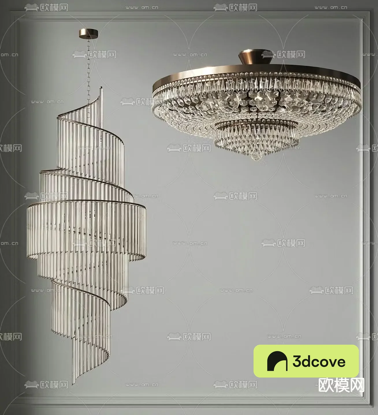 Crystal chandelier Villa crystal lamp