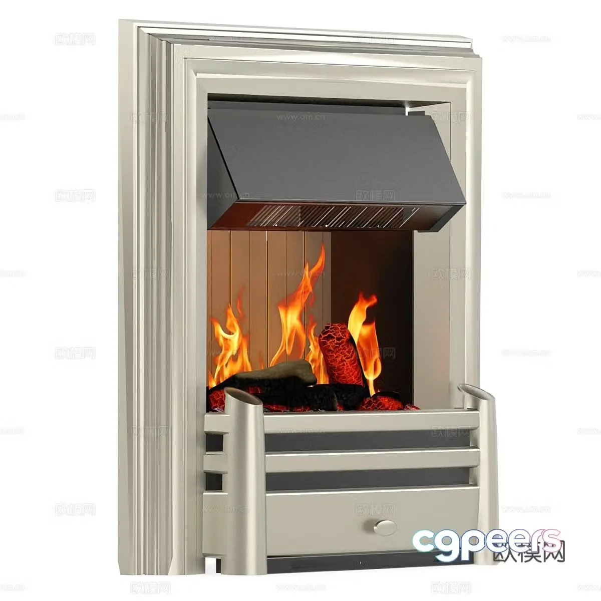 Nordic minimalist fireplace fireplace minimalist fireplace living room fireplace bedroom fireplace decorative wall 3d model