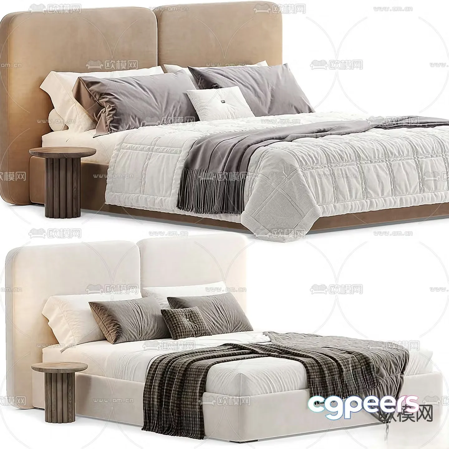 Freedom double bed 3d model
