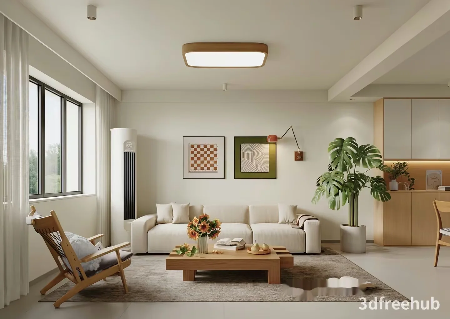 Modern Living Room 3D Model – 23344 – VRAY Render