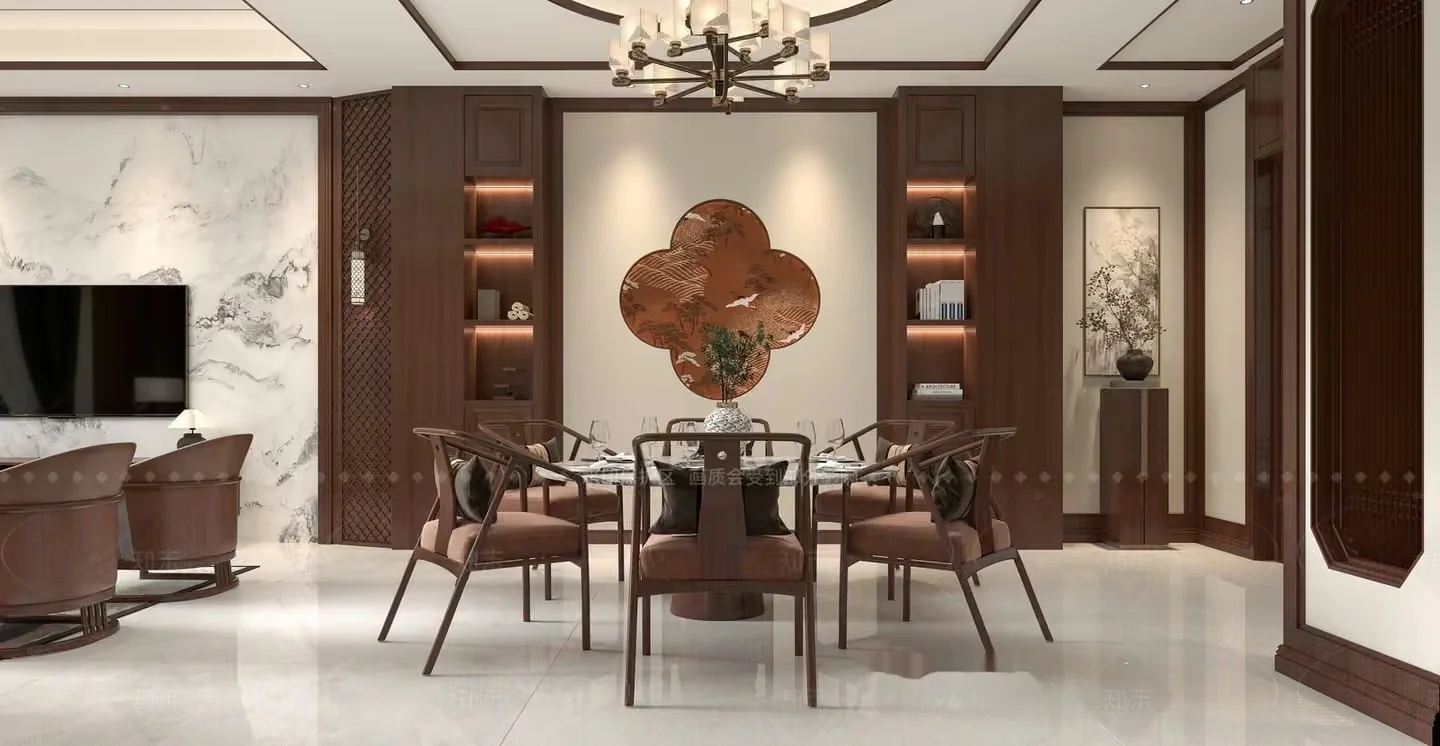 Modern Dining Room 3D Model – 22391 – VRAY Render