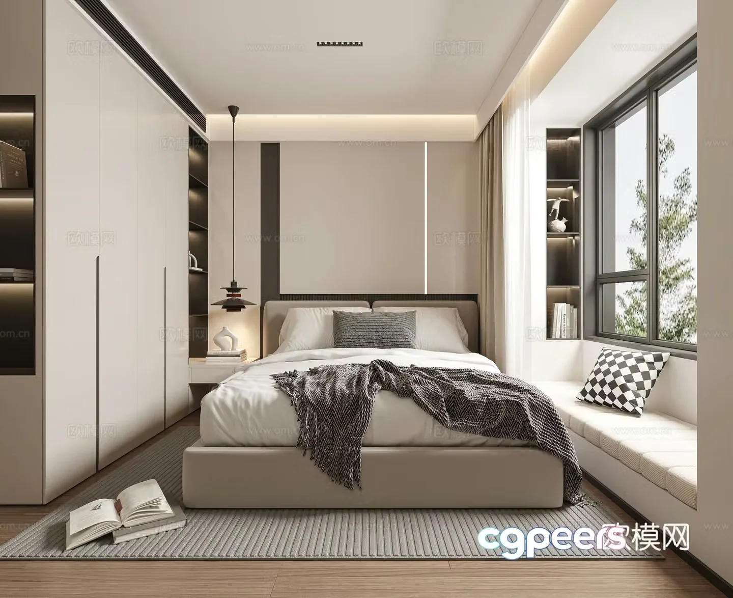 Modern bedroom second bedroom 3d model