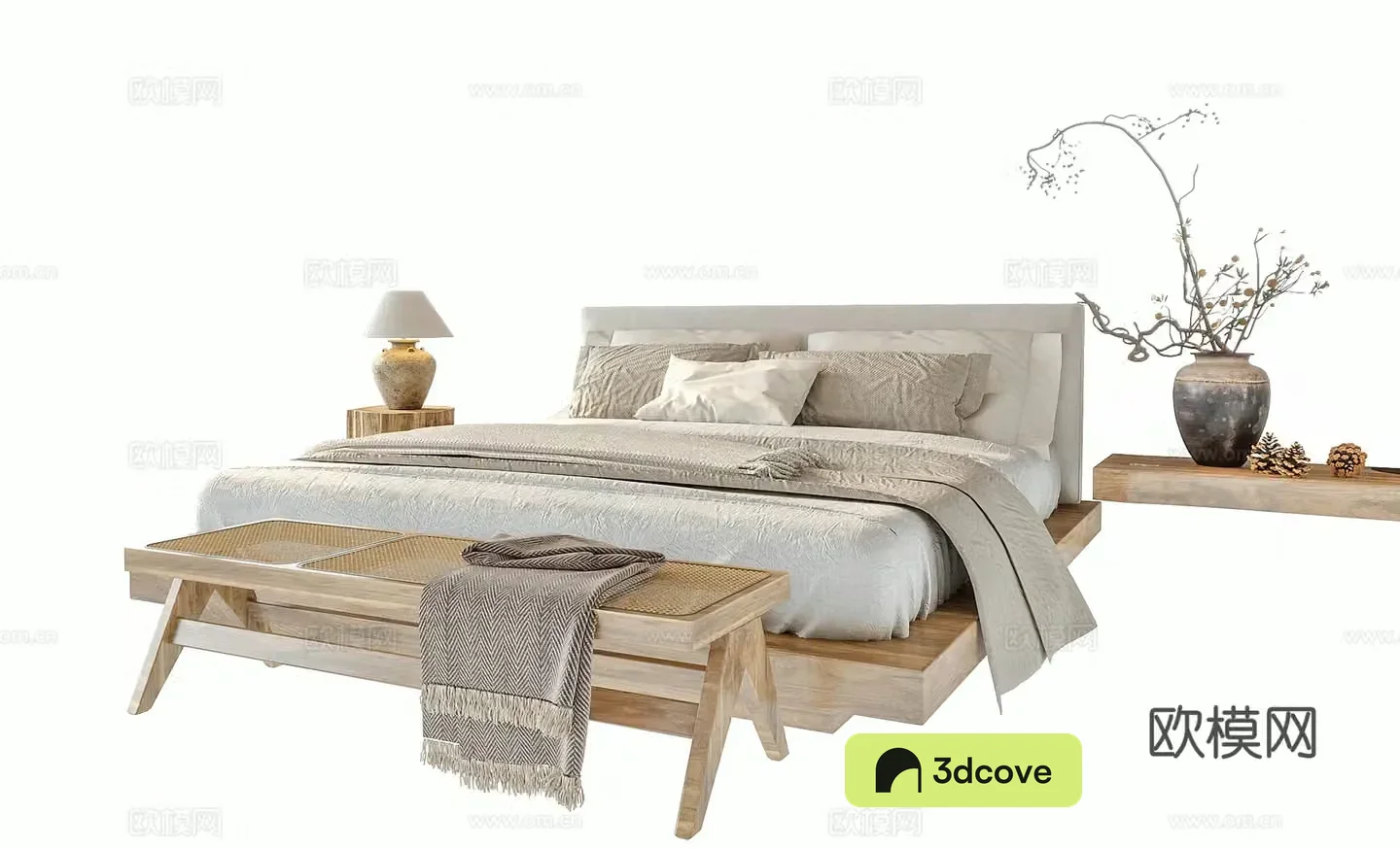 Wabi-sabi double bed