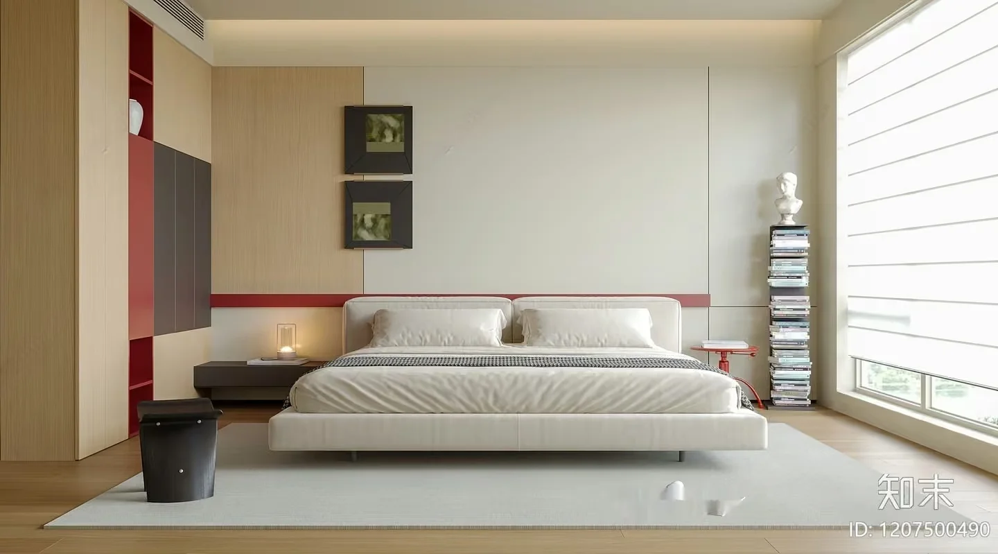 Modern Bedroom Setup 3D Model – 3326 – CORONA Render
