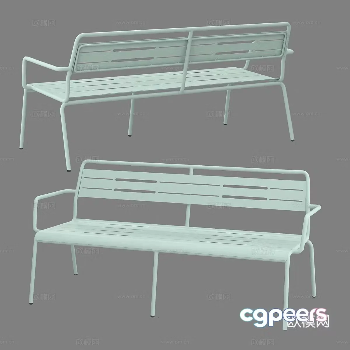 Outdoor chair public chair 3d model