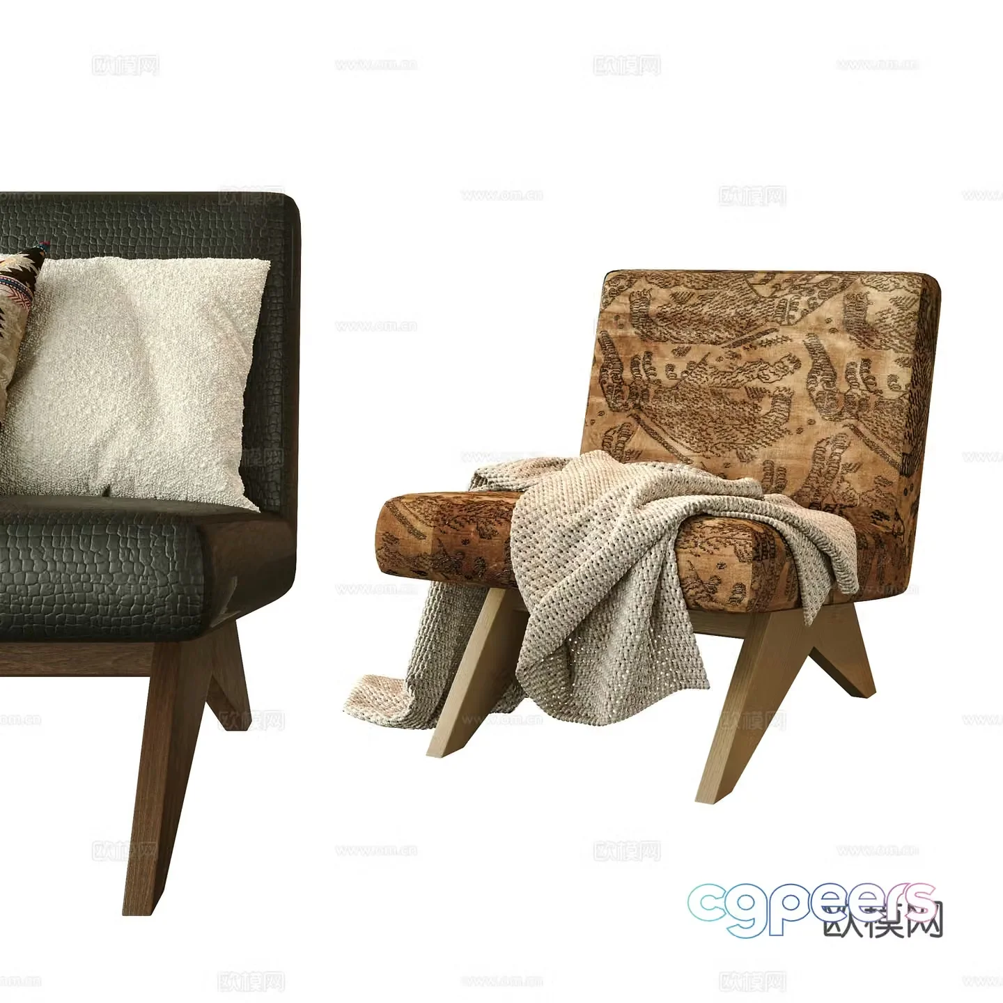 Wabi Sabi sofa chair leisure chair 3d model