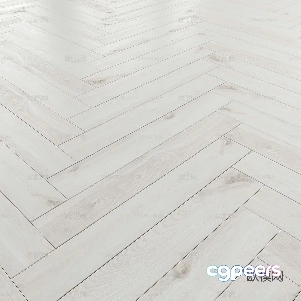 Simple wooden floor White wooden floor Light wooden floor Herringbone matte wooden floor Oak 3d model