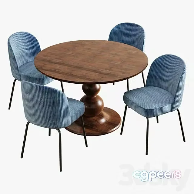 3ds Max Free – Be Pure Home Blanco Table Vogue Chair