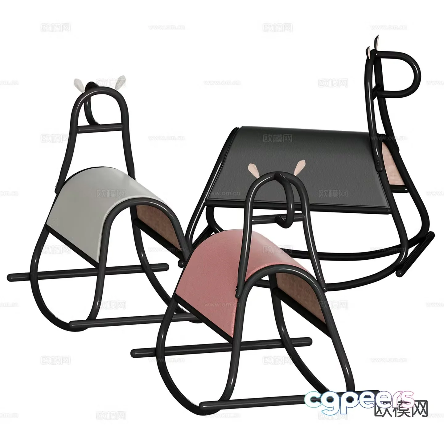 Children’s chair rocking chair 3d model