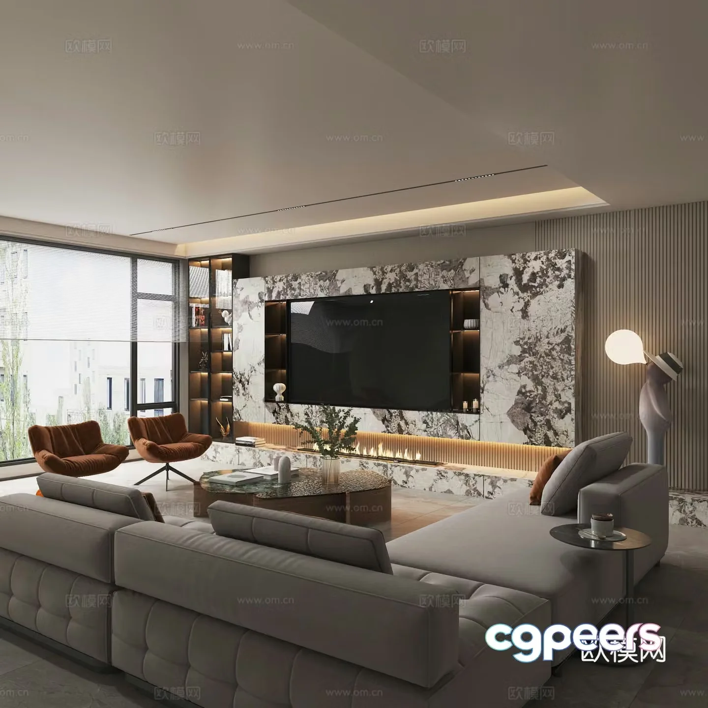 Modern living room 3d model