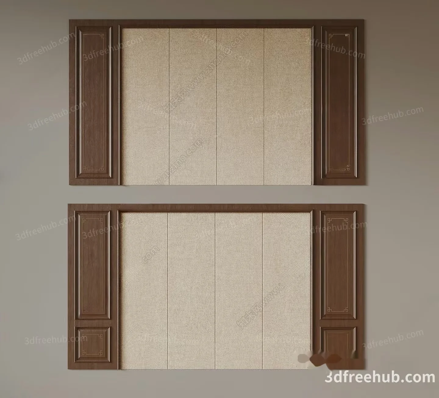 Brown Wooden Cabinet 3D Model – 20515 – VRAY Render