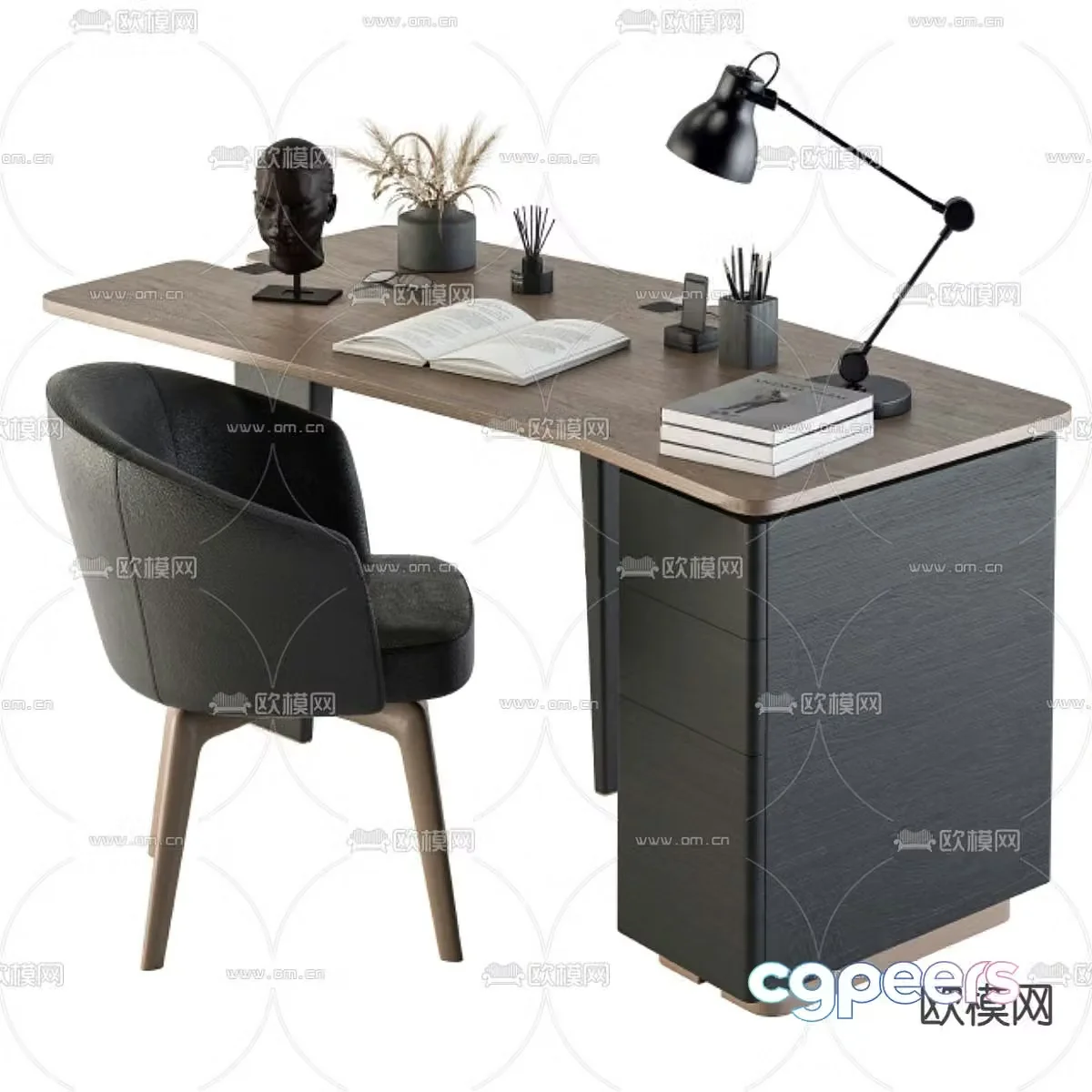 Modern desk chair 3d model