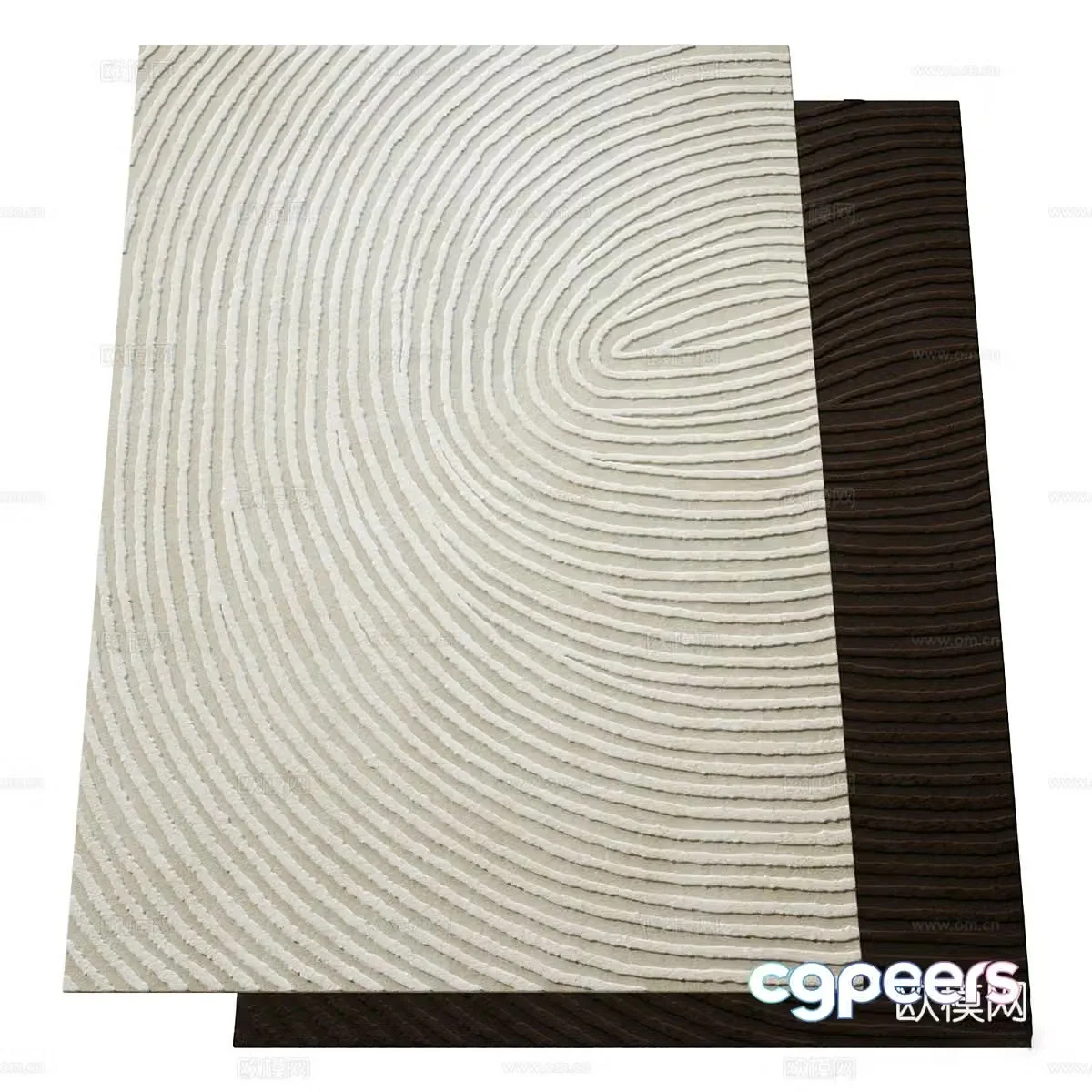 Wool carpet Square carpet 3d model