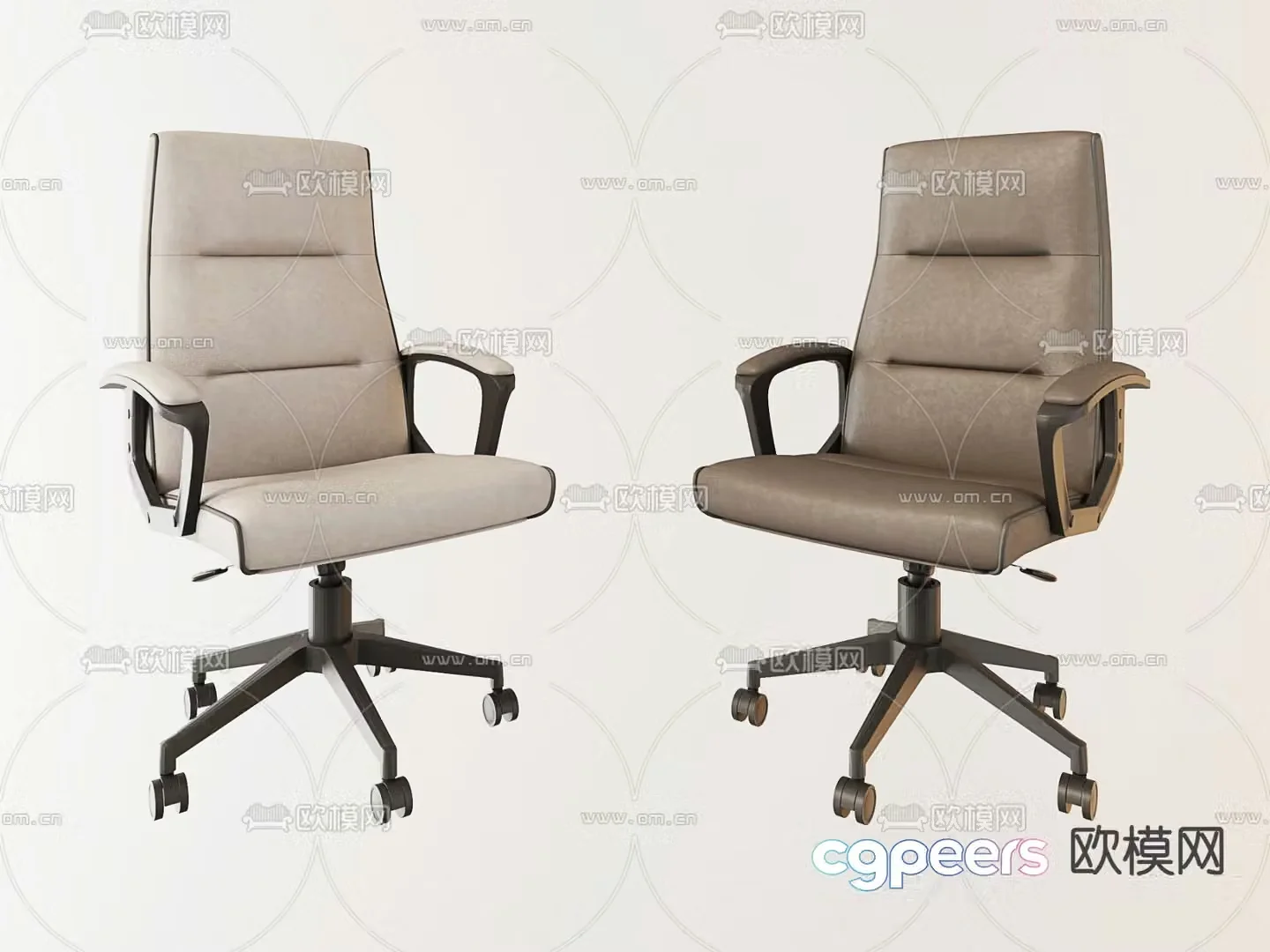 Office chair swivel chair staff chair class chair 3d model