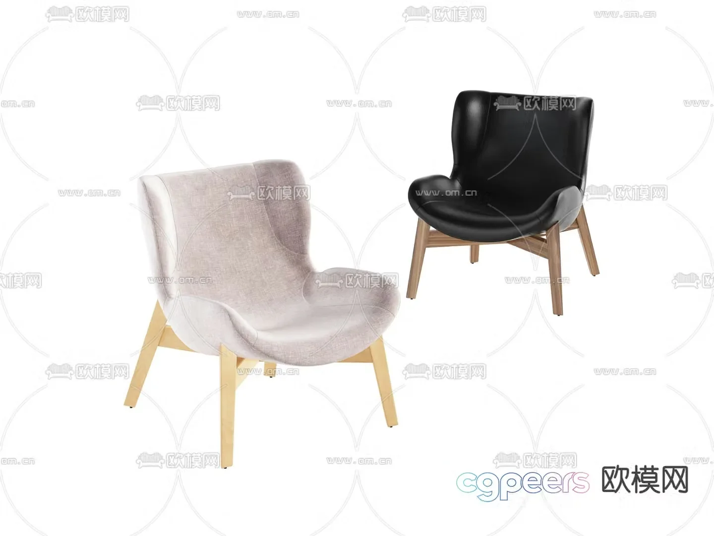 Modern chair leisure chair 3d model