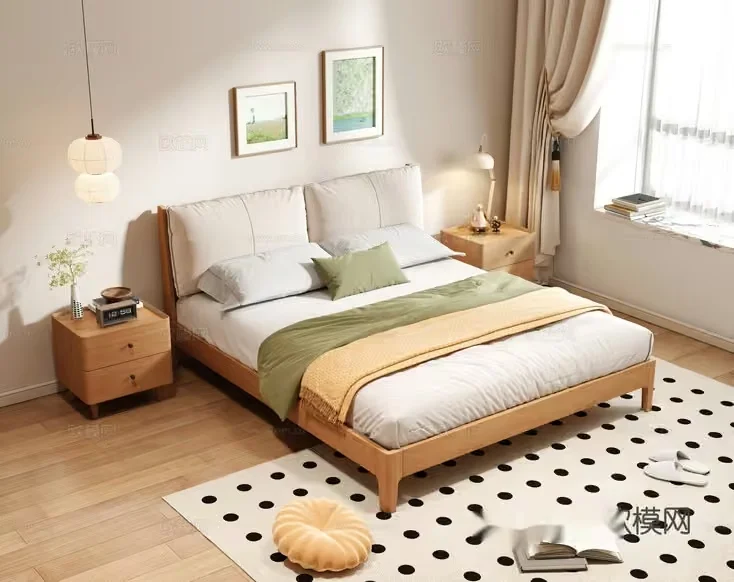 Cozy Bedroom 3D Model – 10034 – VRAY Render