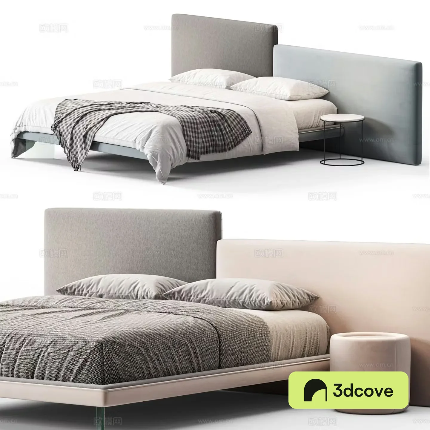 Diotti modern double bed