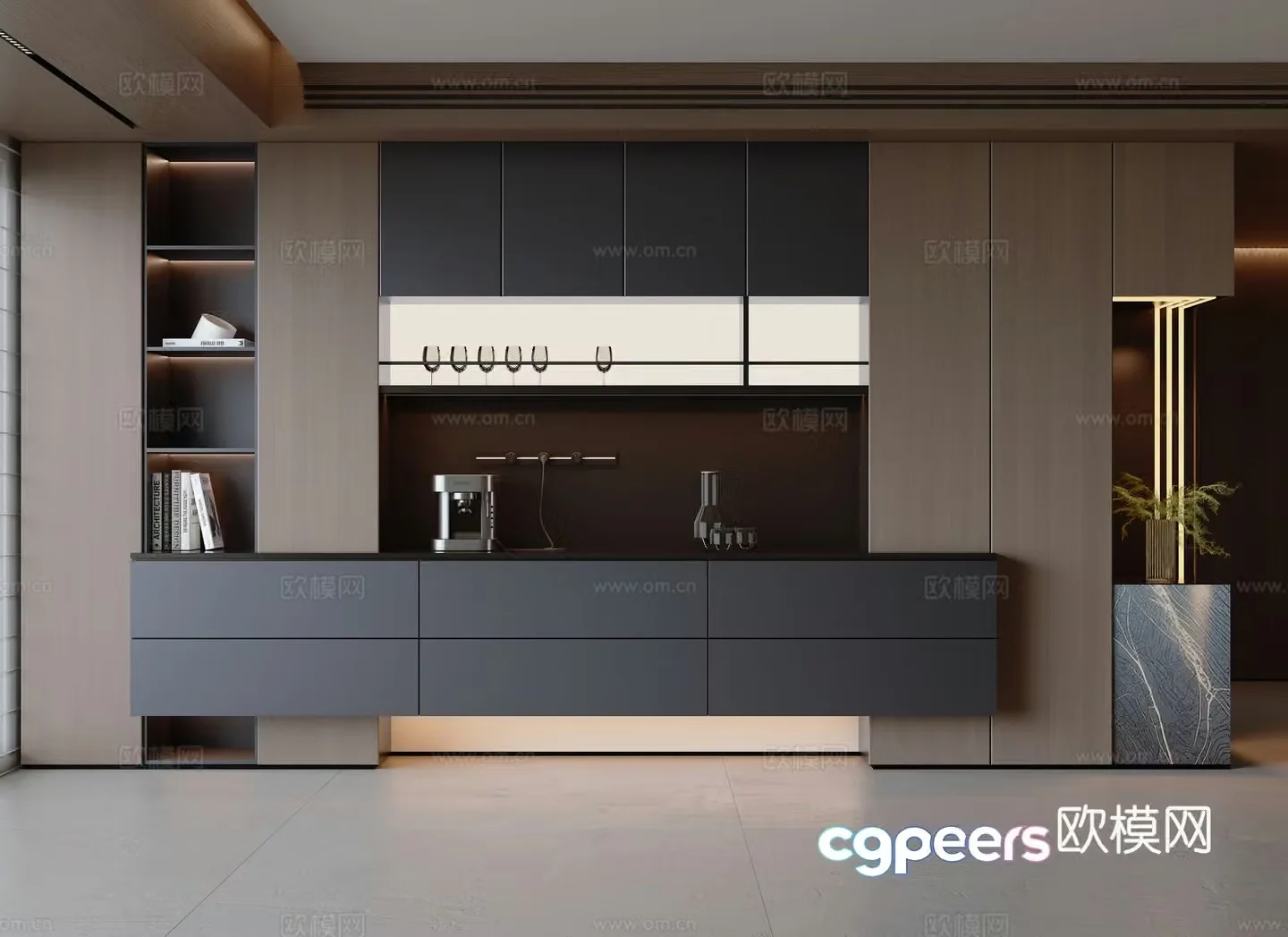 Modern Italian sideboard 3D model