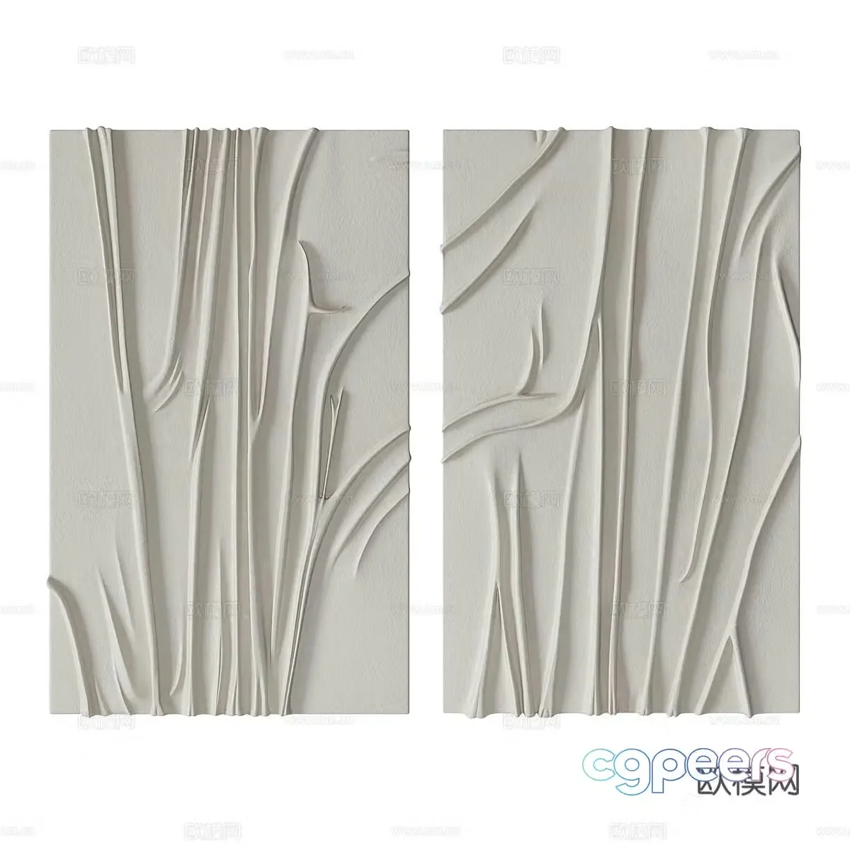 New Chinese bas-relief hanging ornament 3D model