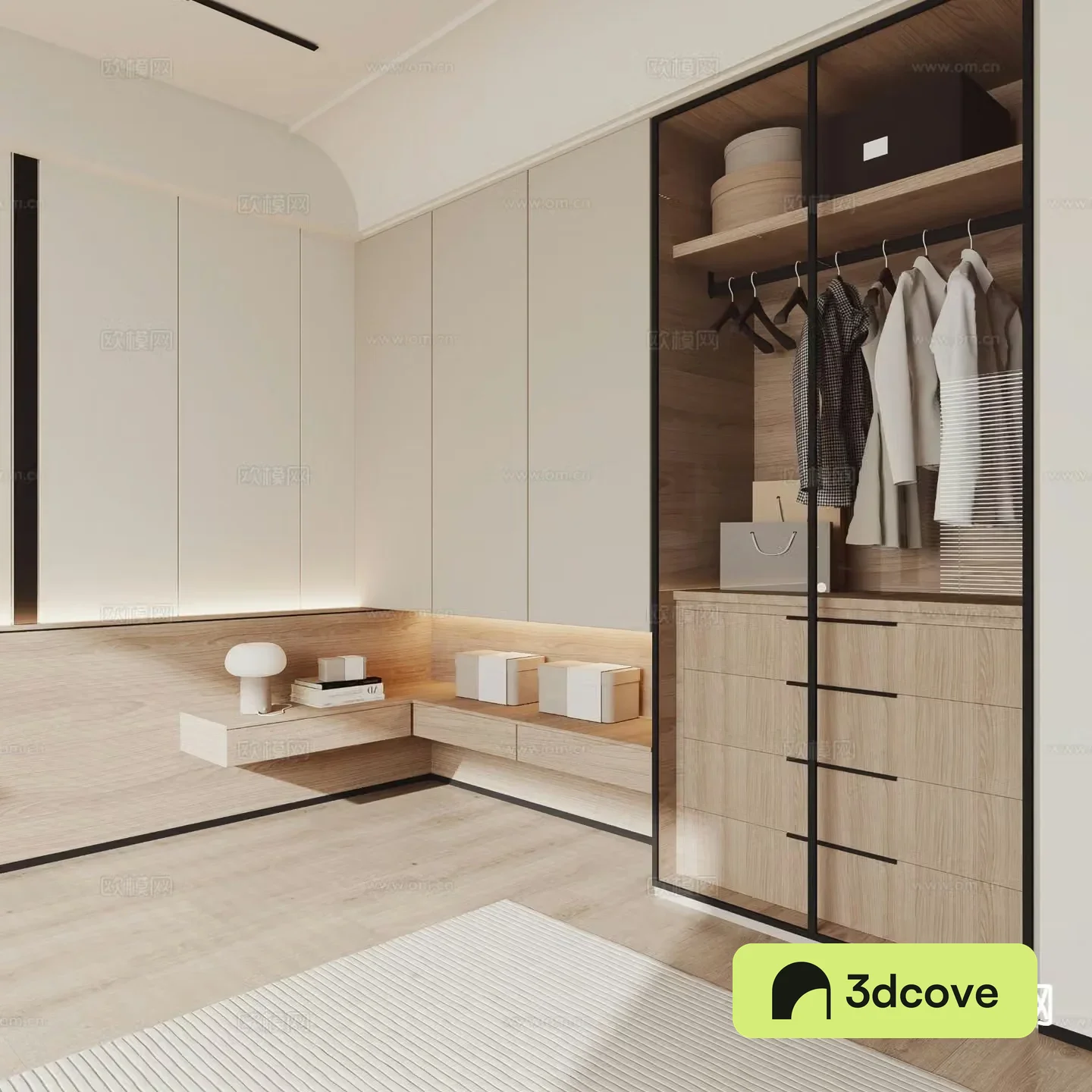 Modern corner wardrobe