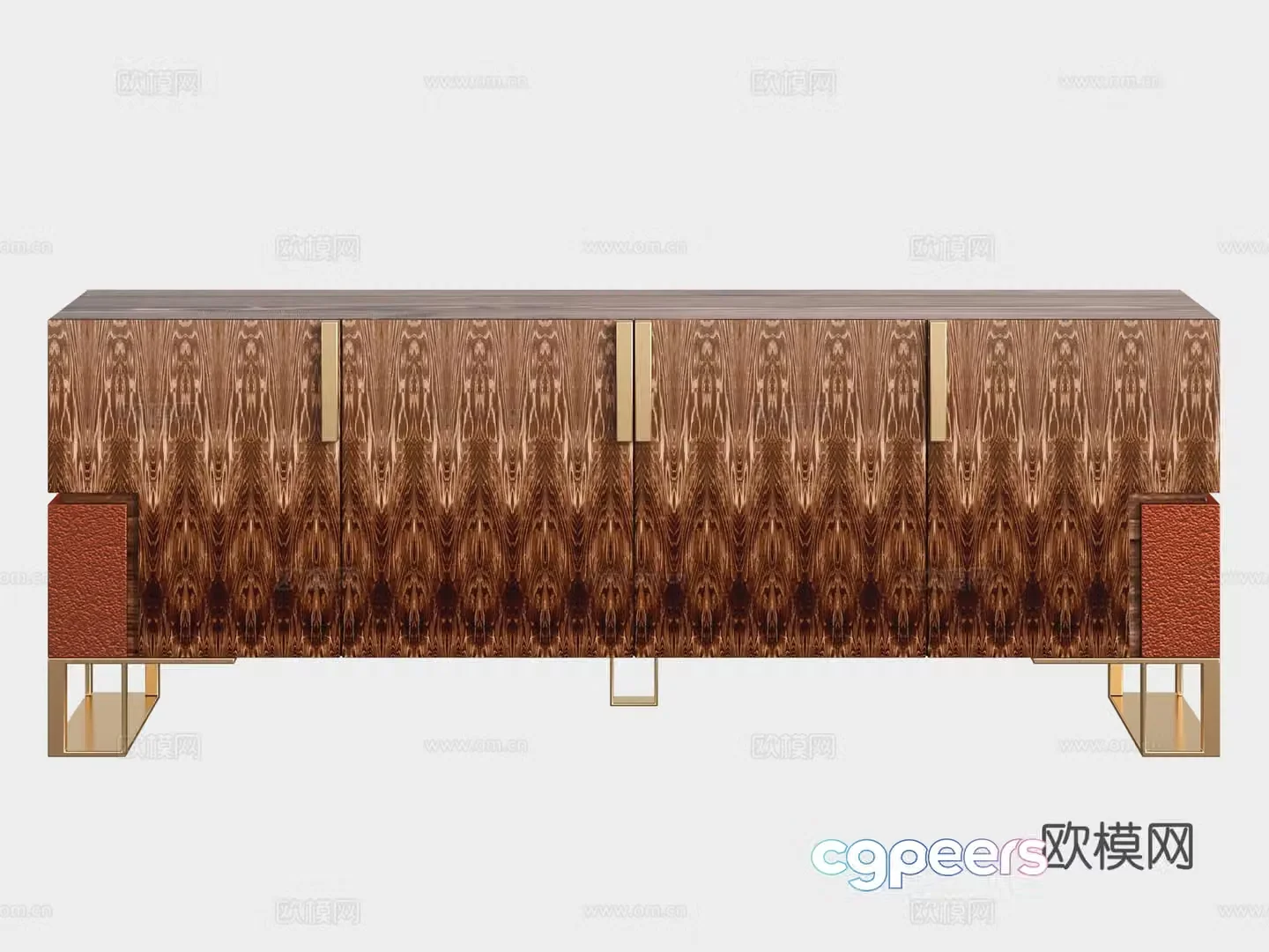 Neoclassical TV cabinet modern porch cabinet side cabinet dining cabinet 3D model