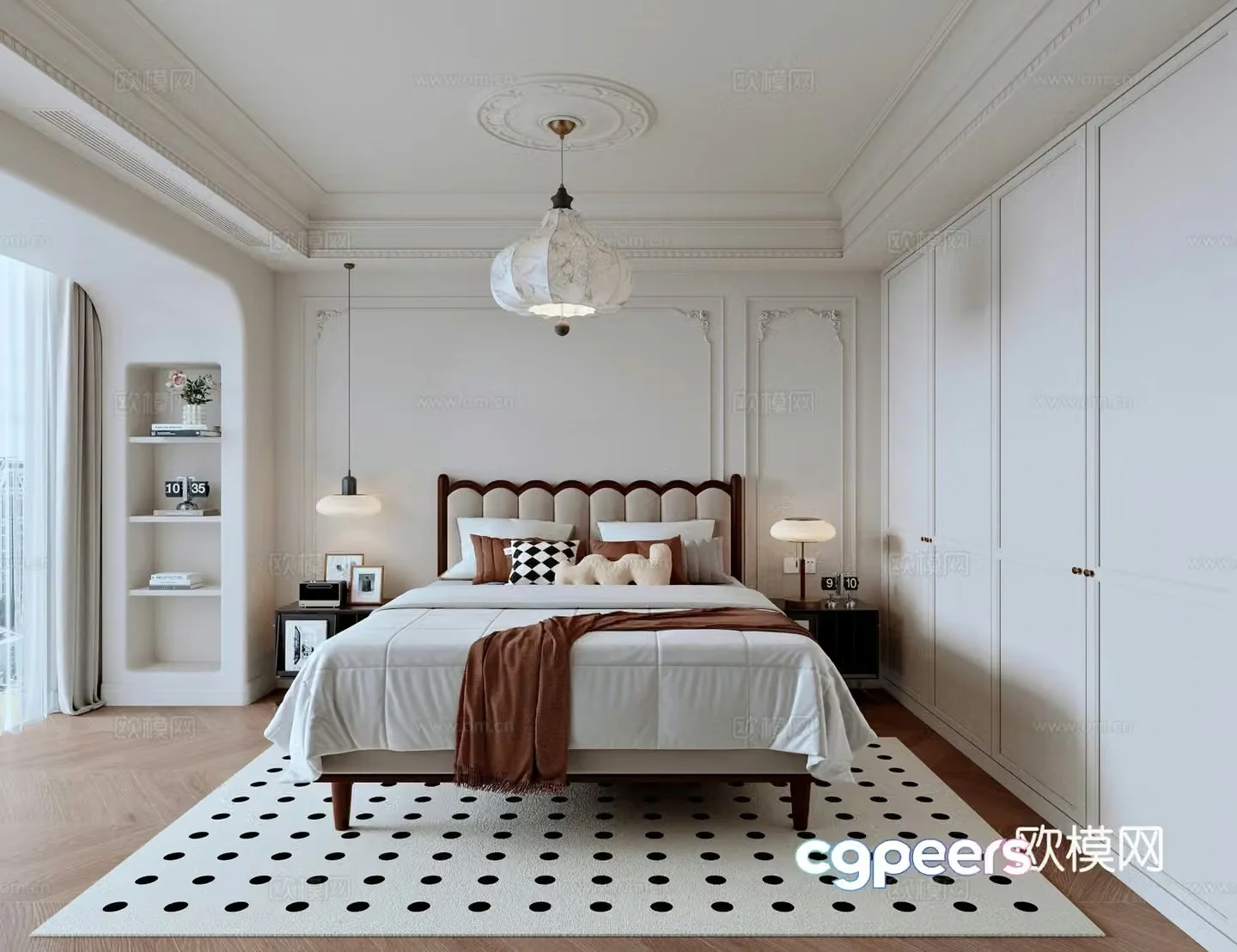 Middle-aged bedroom 3d model