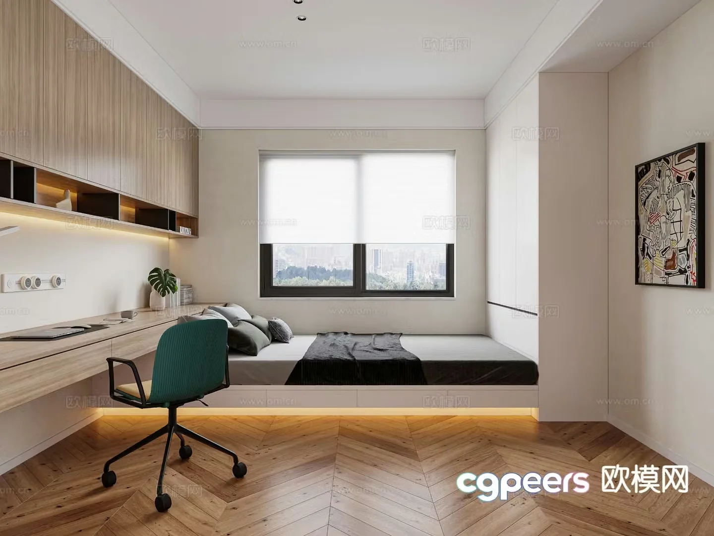 Modern tatami children’s room 3d model