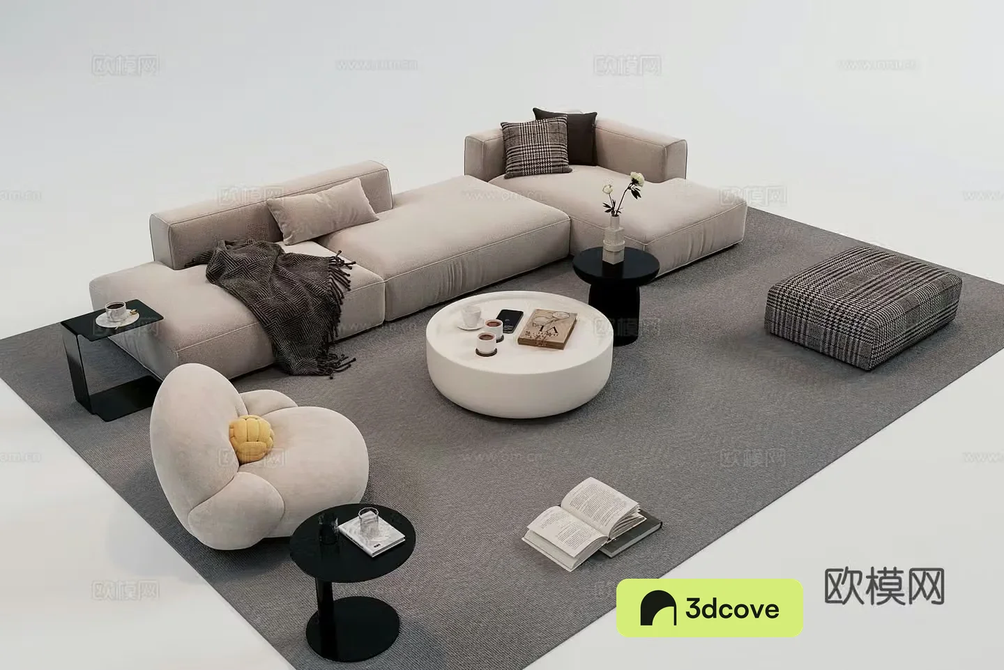 Sofa coffee table combination
