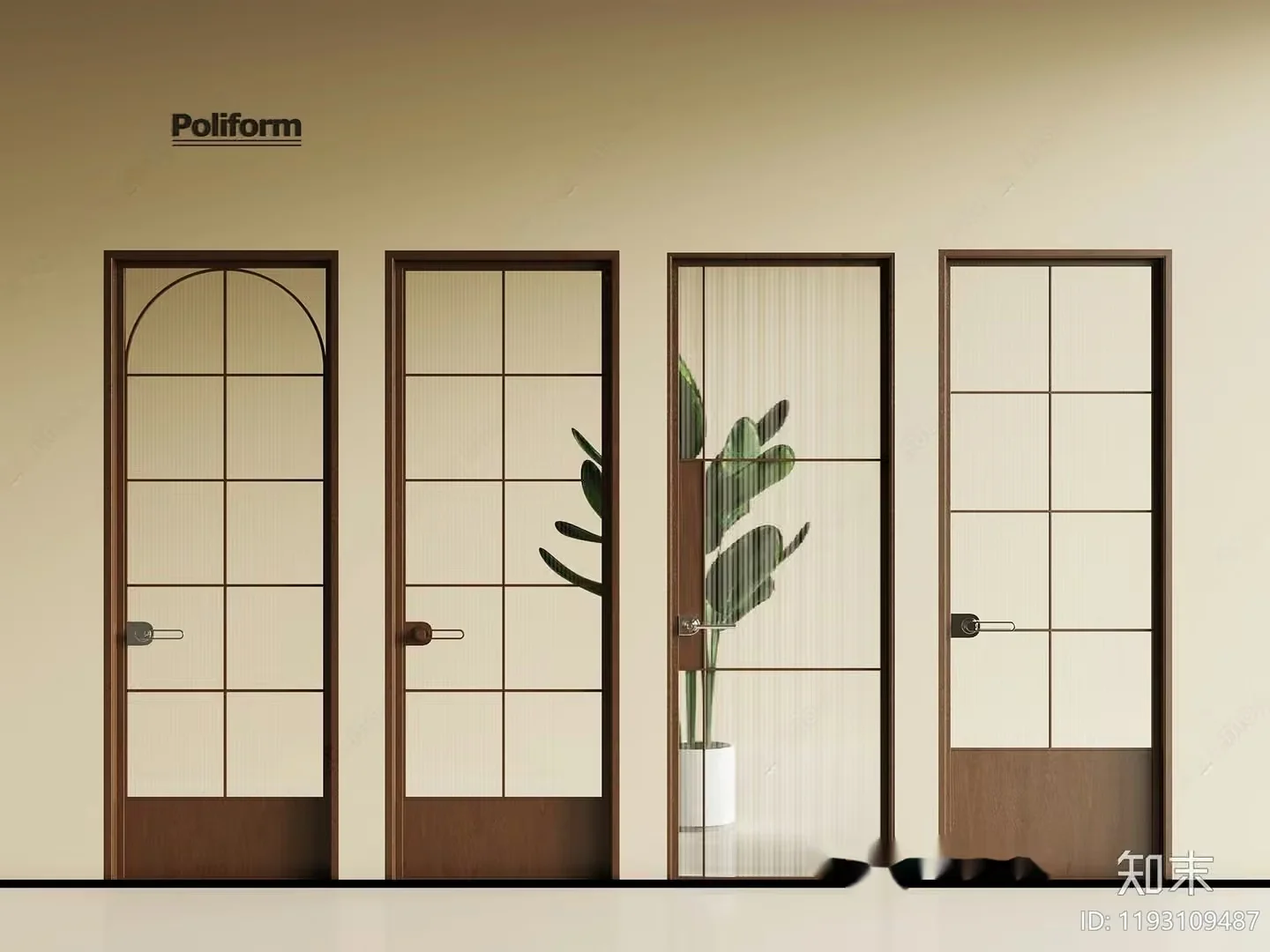 Modern Interior Doors 3D Model – 9235 – VRAY Render