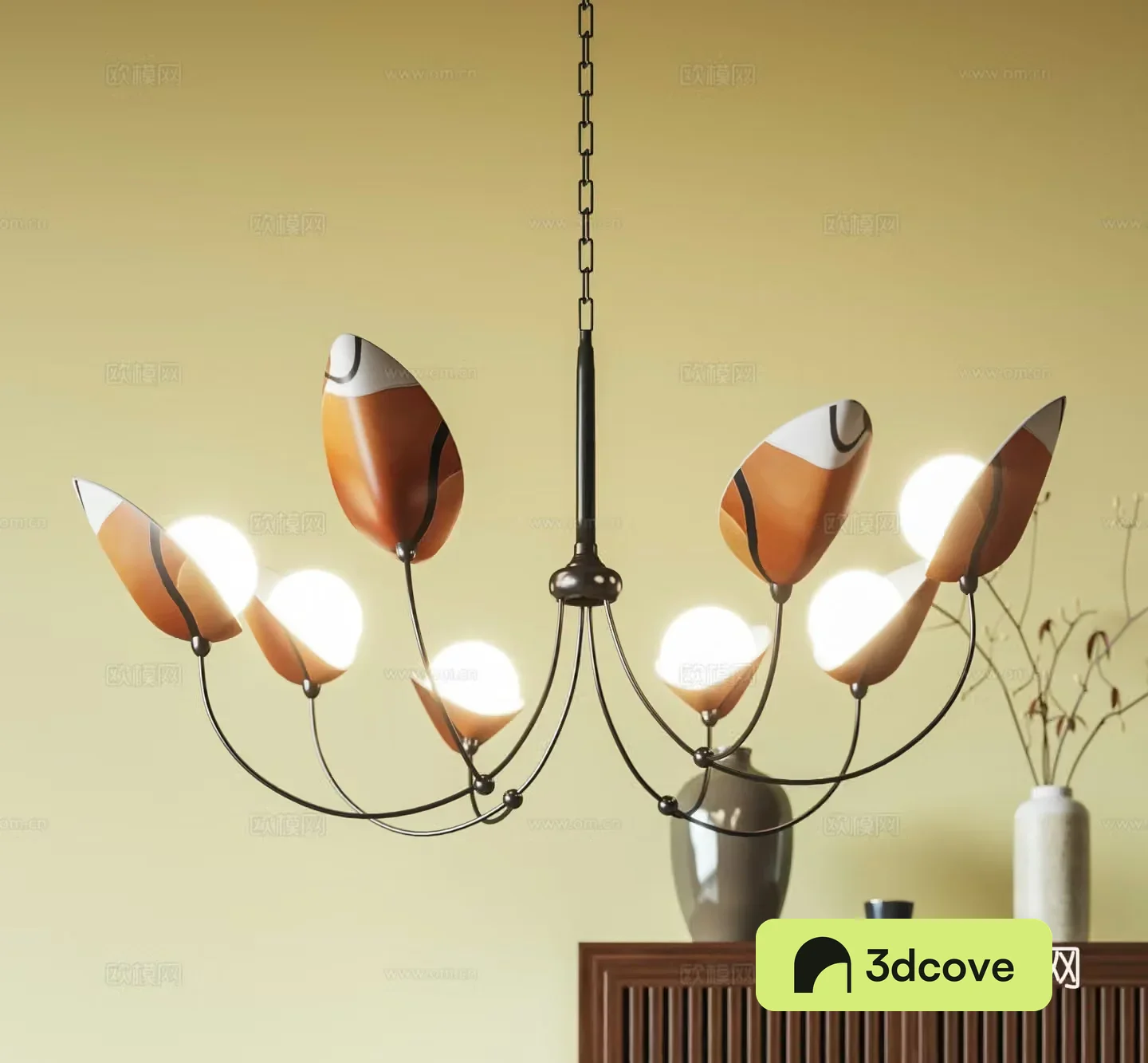Middle Ages 3D Model of Wasabi Chandelier