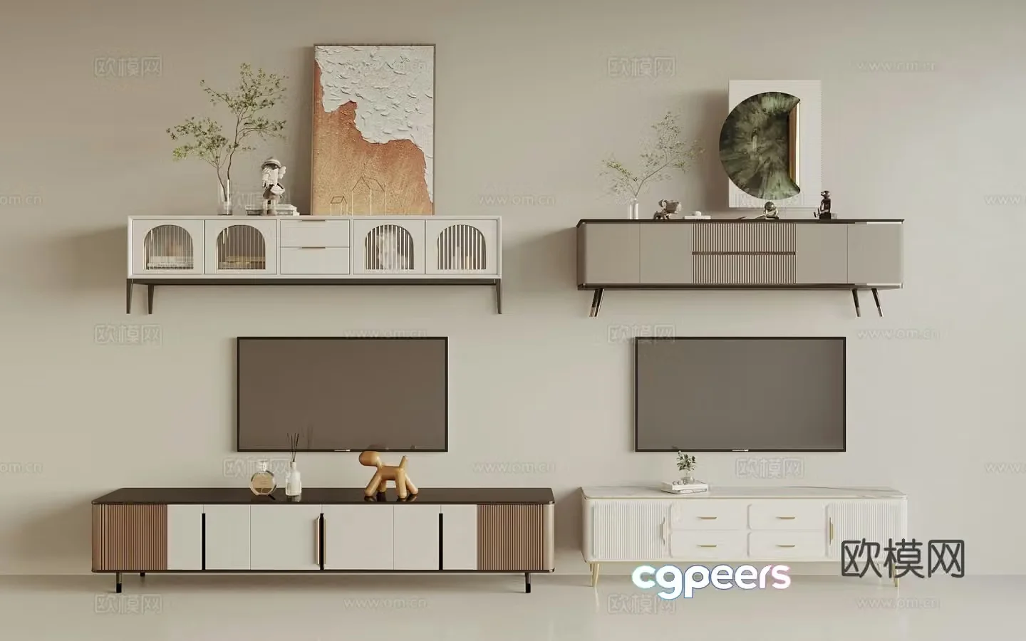 Modern TV cabinet 3d model