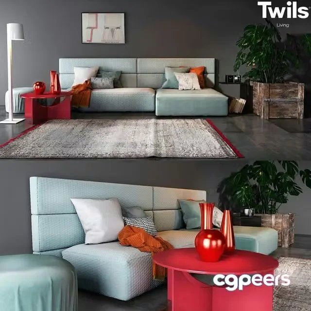3ds Max Free – Twils living set 04B