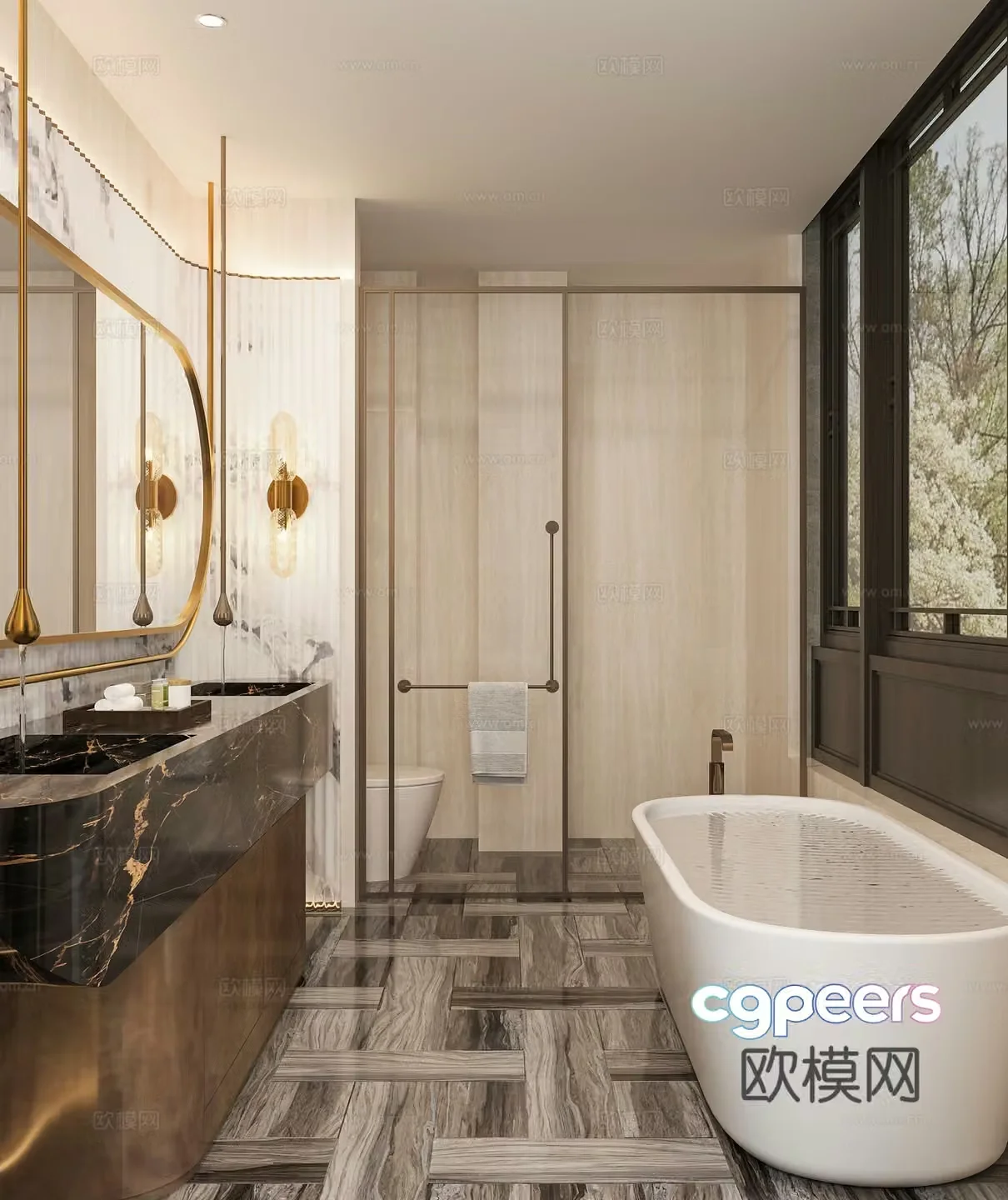 Modern bathroom 3d model