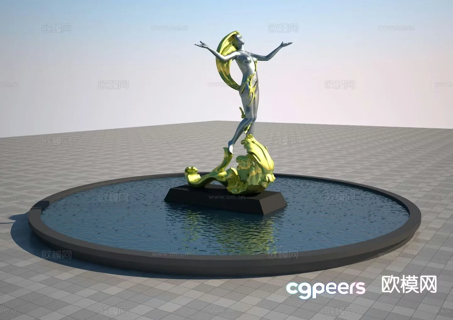 Daughter of the Sea sculpture 3d model