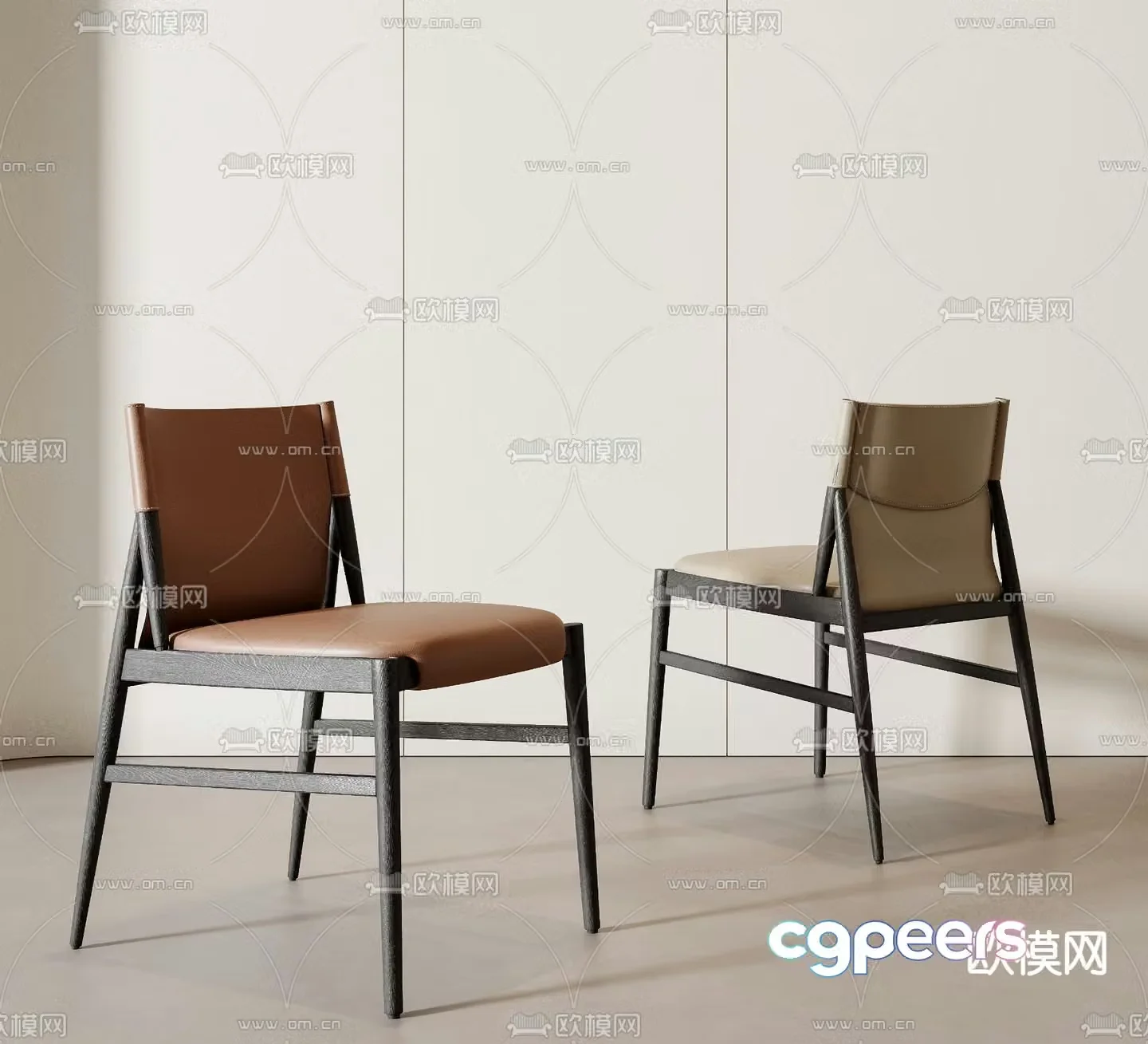 Modern chair dining chair 3d model