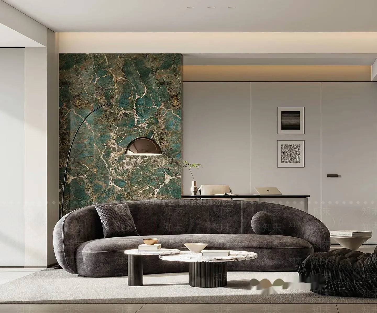 Modern Living Room 3D Model – 17445 – VRAY Render